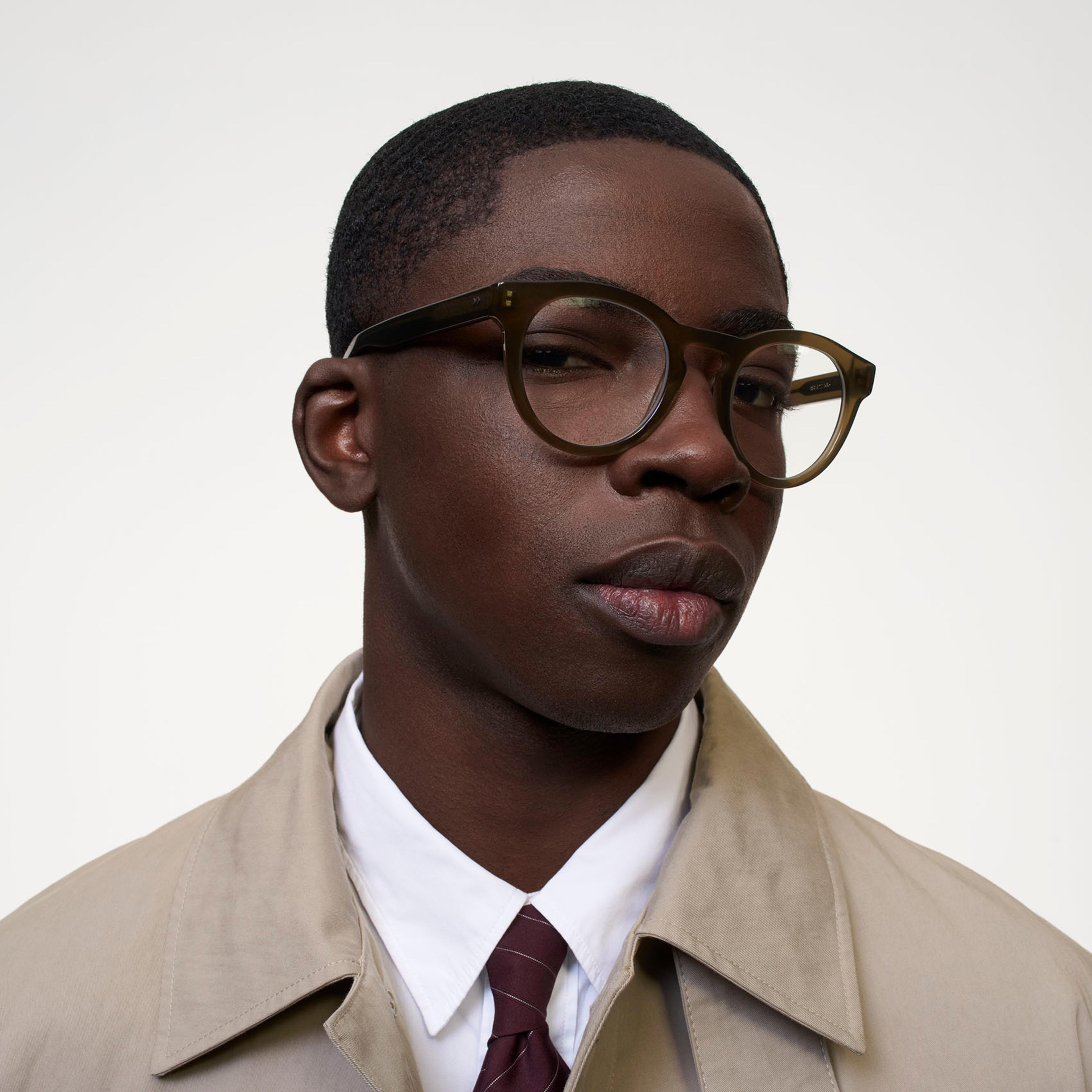 Ace & Tate Glasses | Round Renew bio acetate in Green