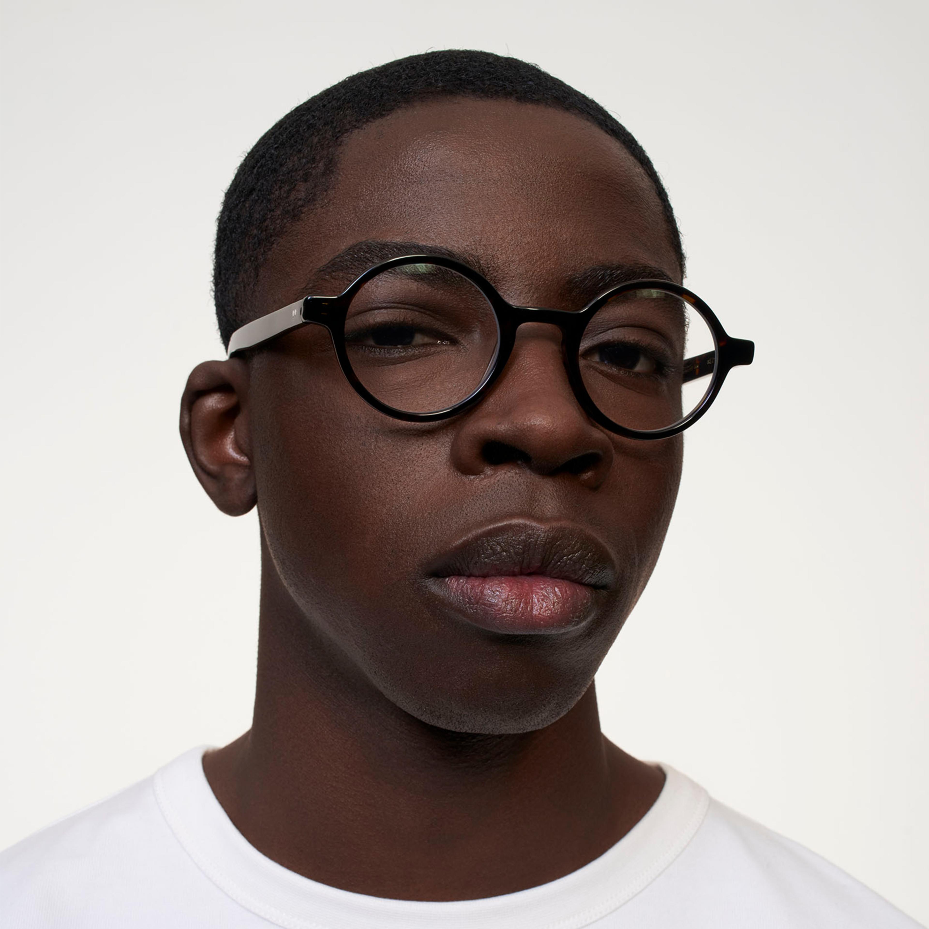 Ace & Tate Glasses | Round Acetate in tortoise