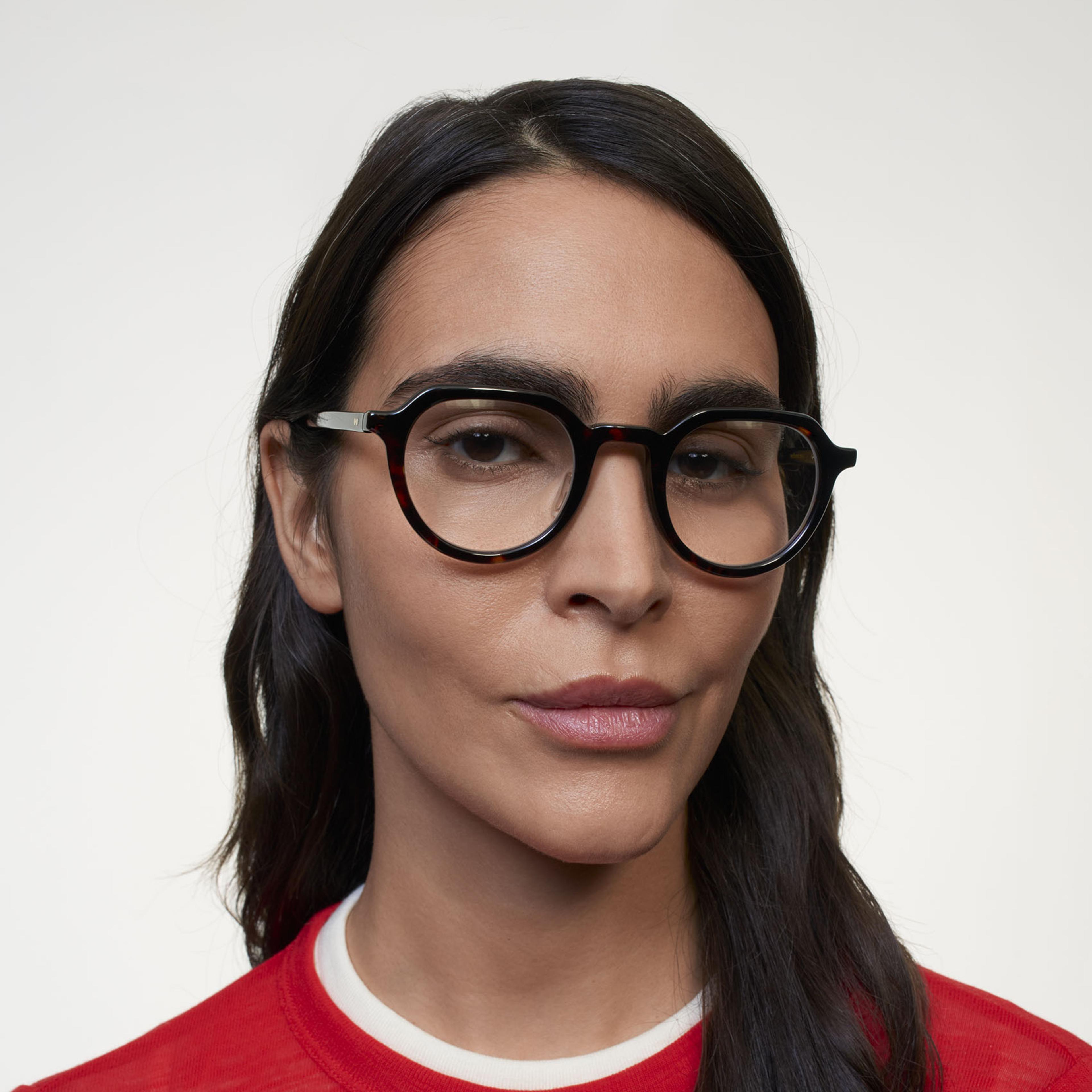 Ace & Tate Glasses | Round Acetate in tortoise