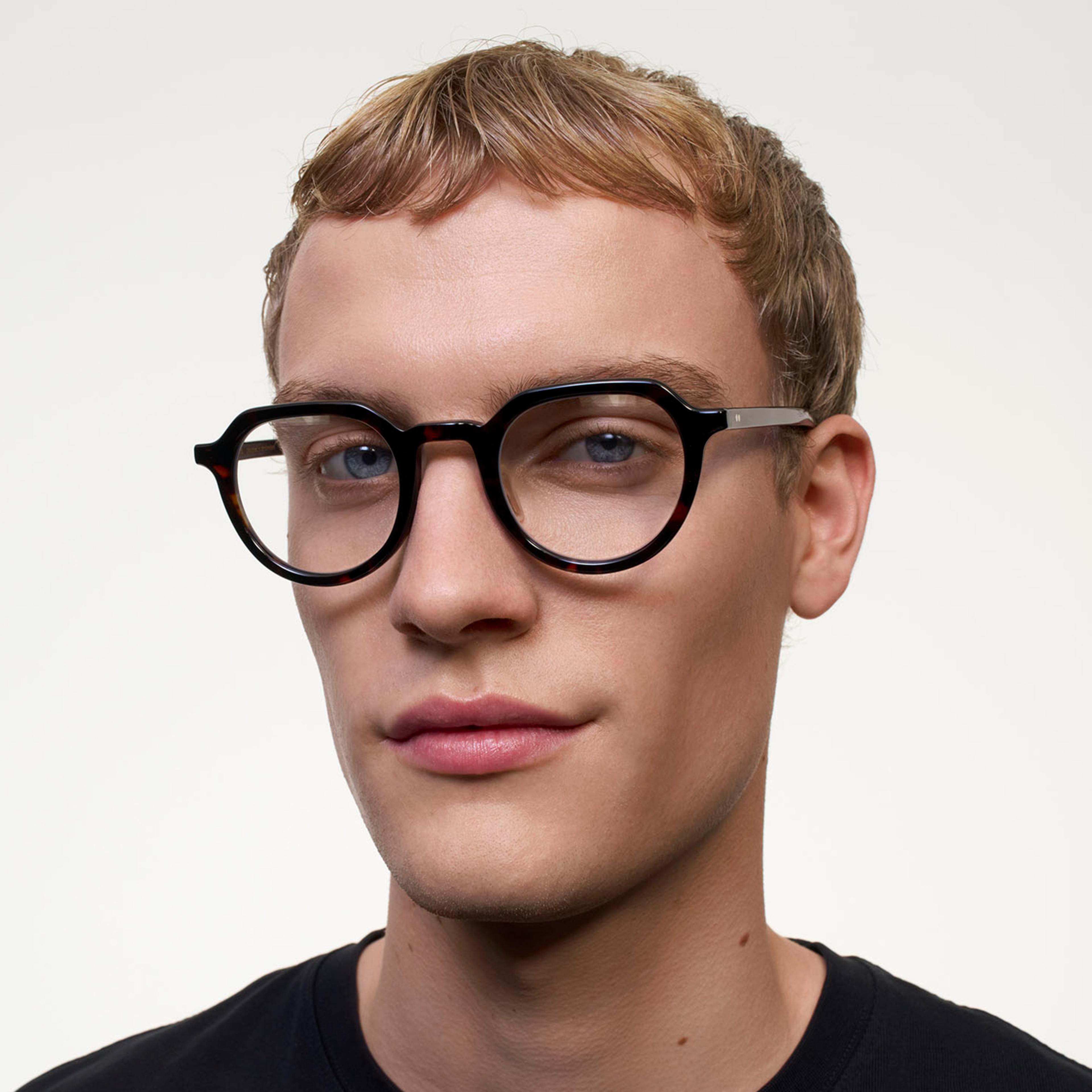 Ace & Tate Glasses | Round Acetate in tortoise