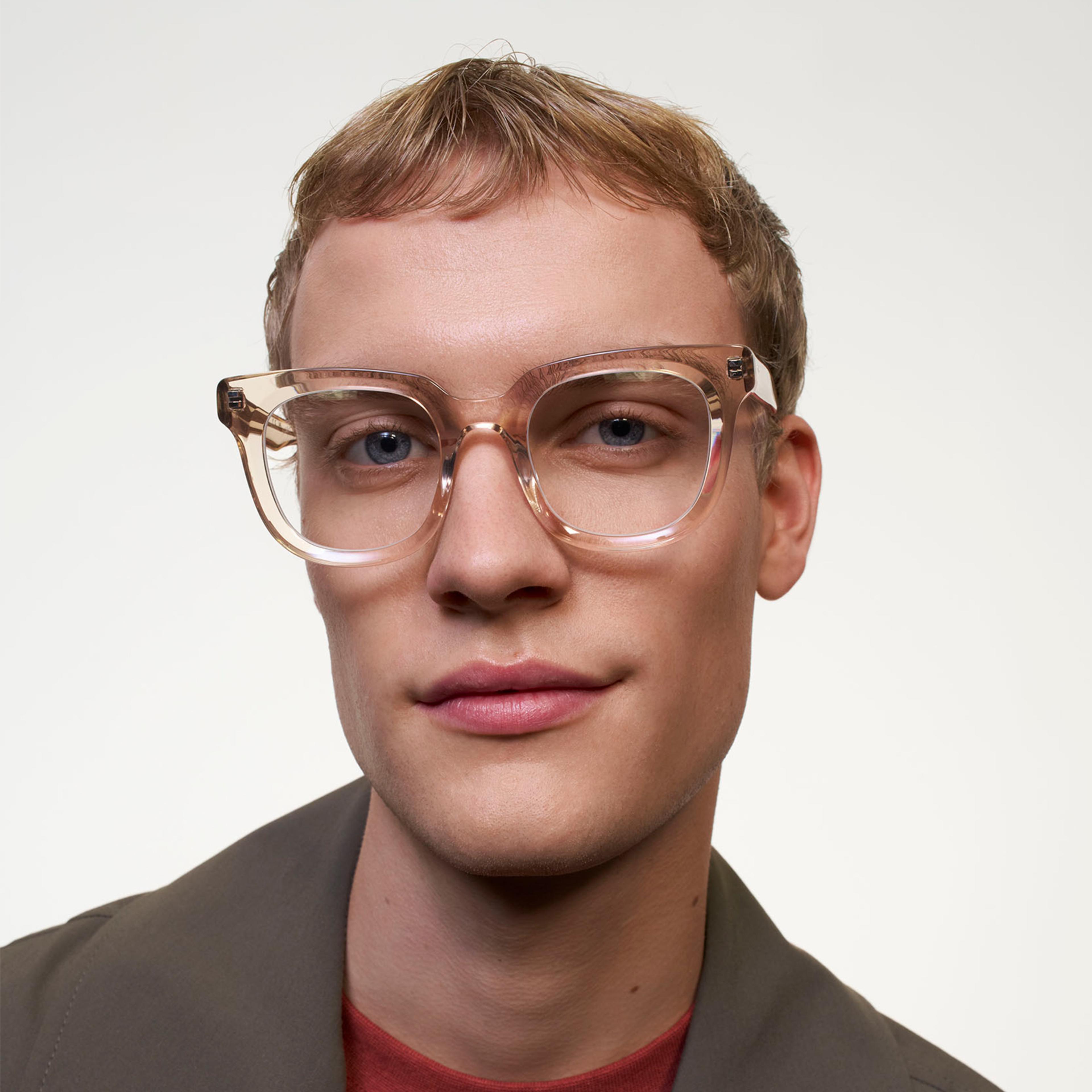 Ace & Tate Glasses | Round Acetate in Clear