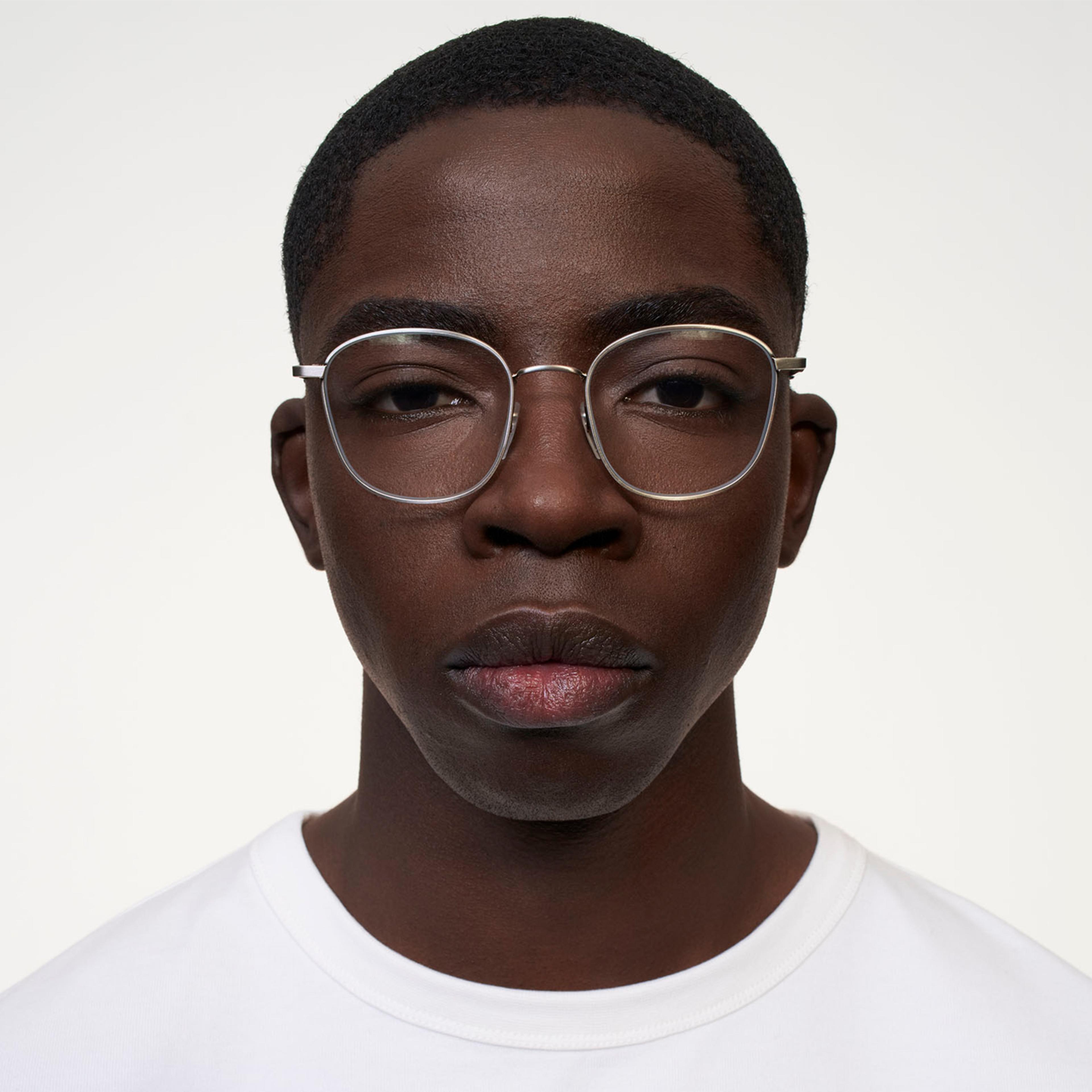 Ace & Tate Glasses | Square Metal in Silver