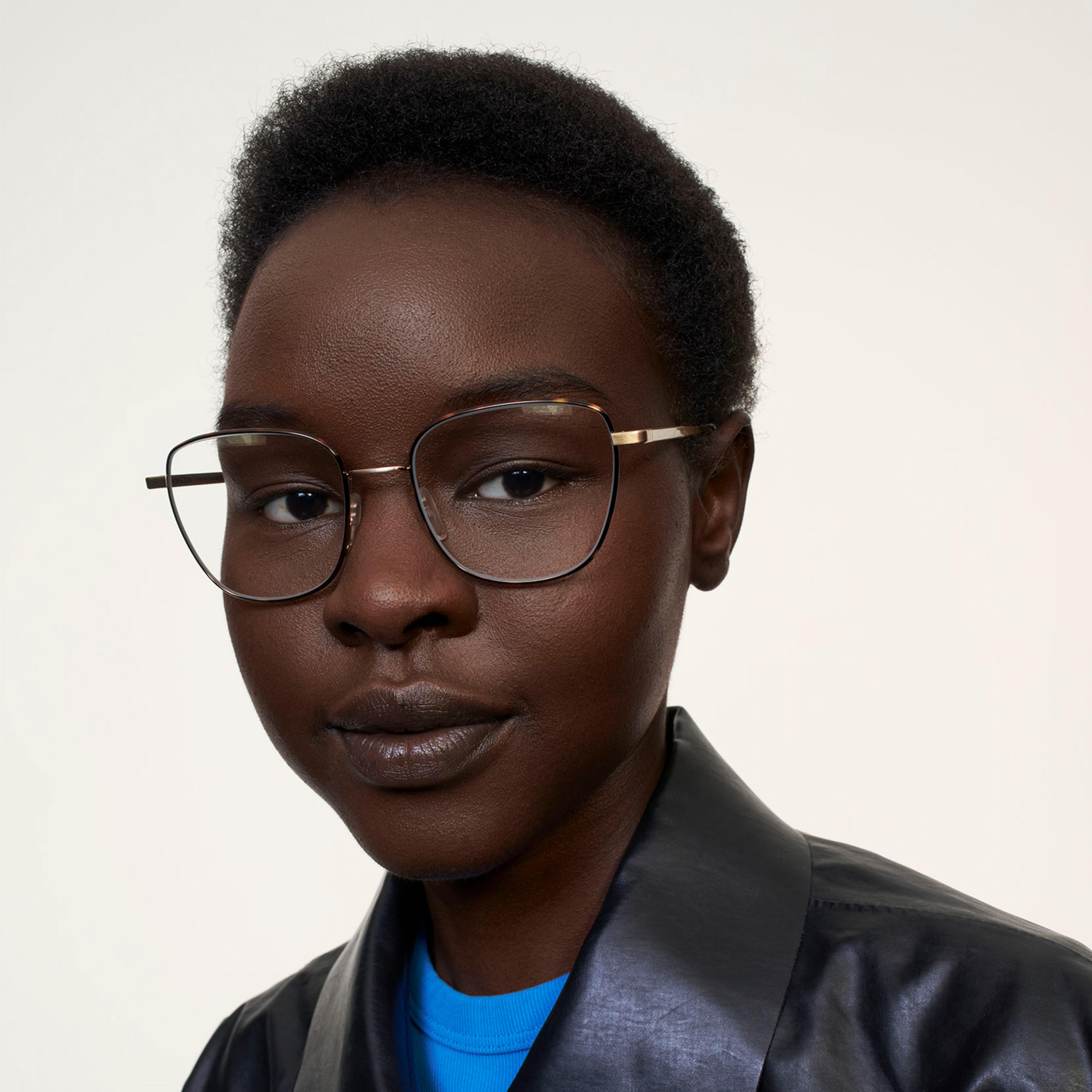 Ace & Tate Gafas | Cuadrada metal in Marrón