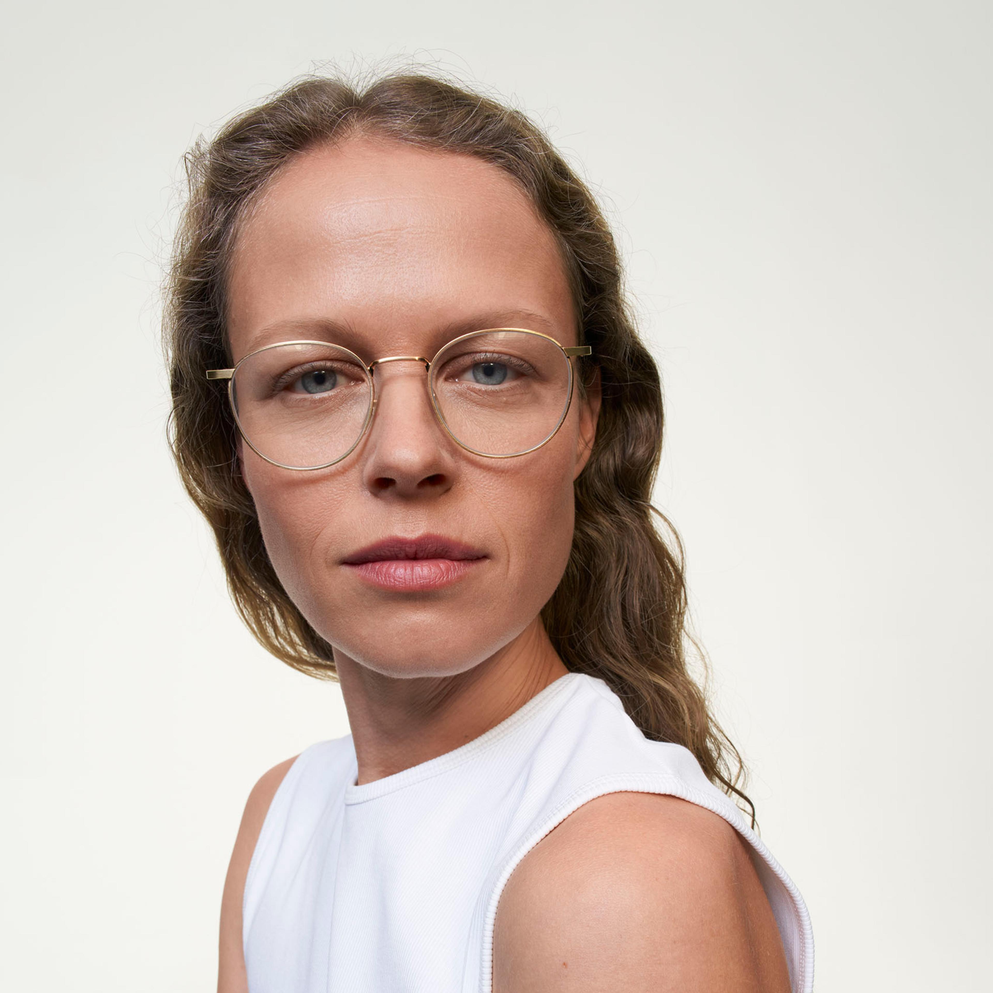 Ace & Tate Glasses | Round Metal in Gold