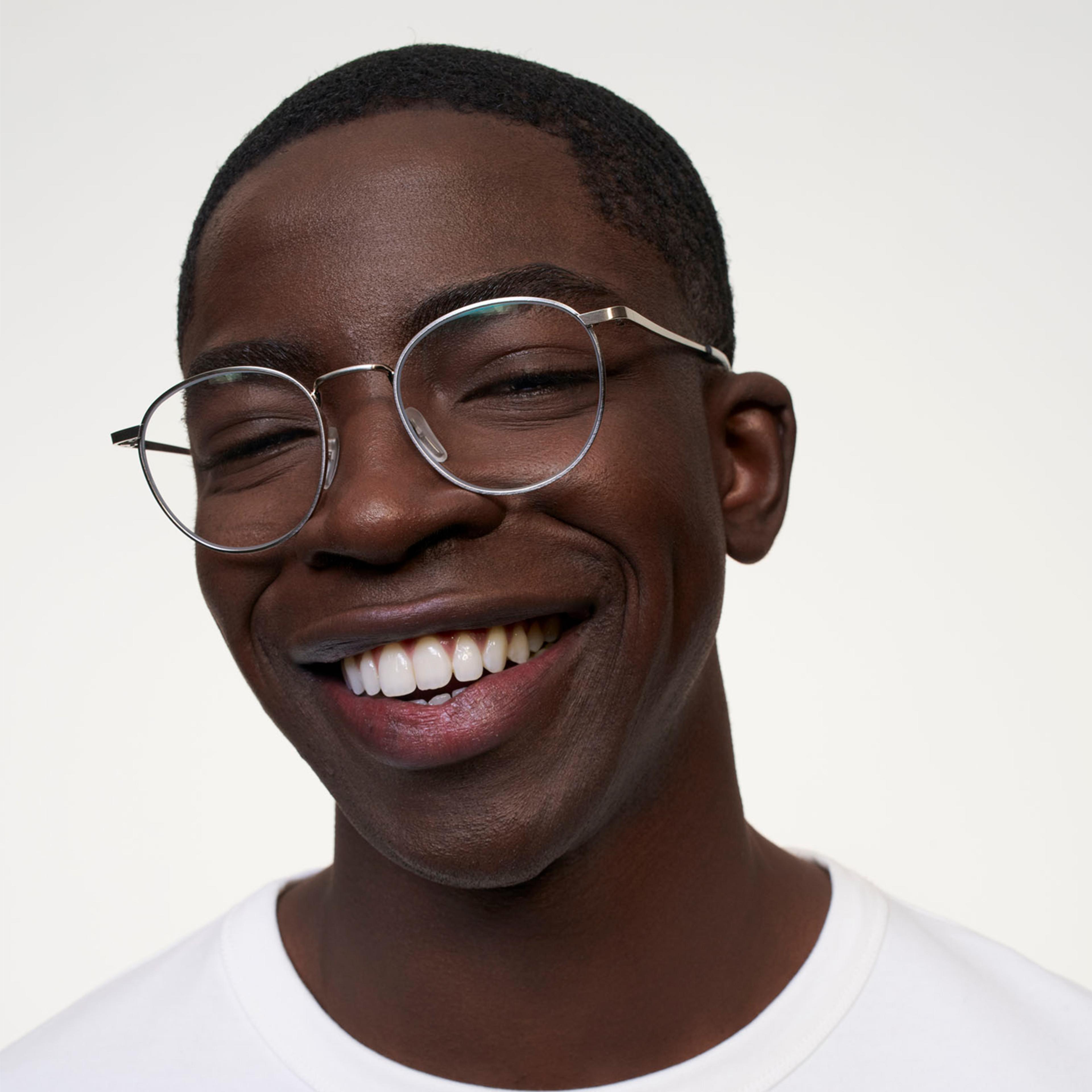 Ace & Tate Glasses | Round Metal in Silver