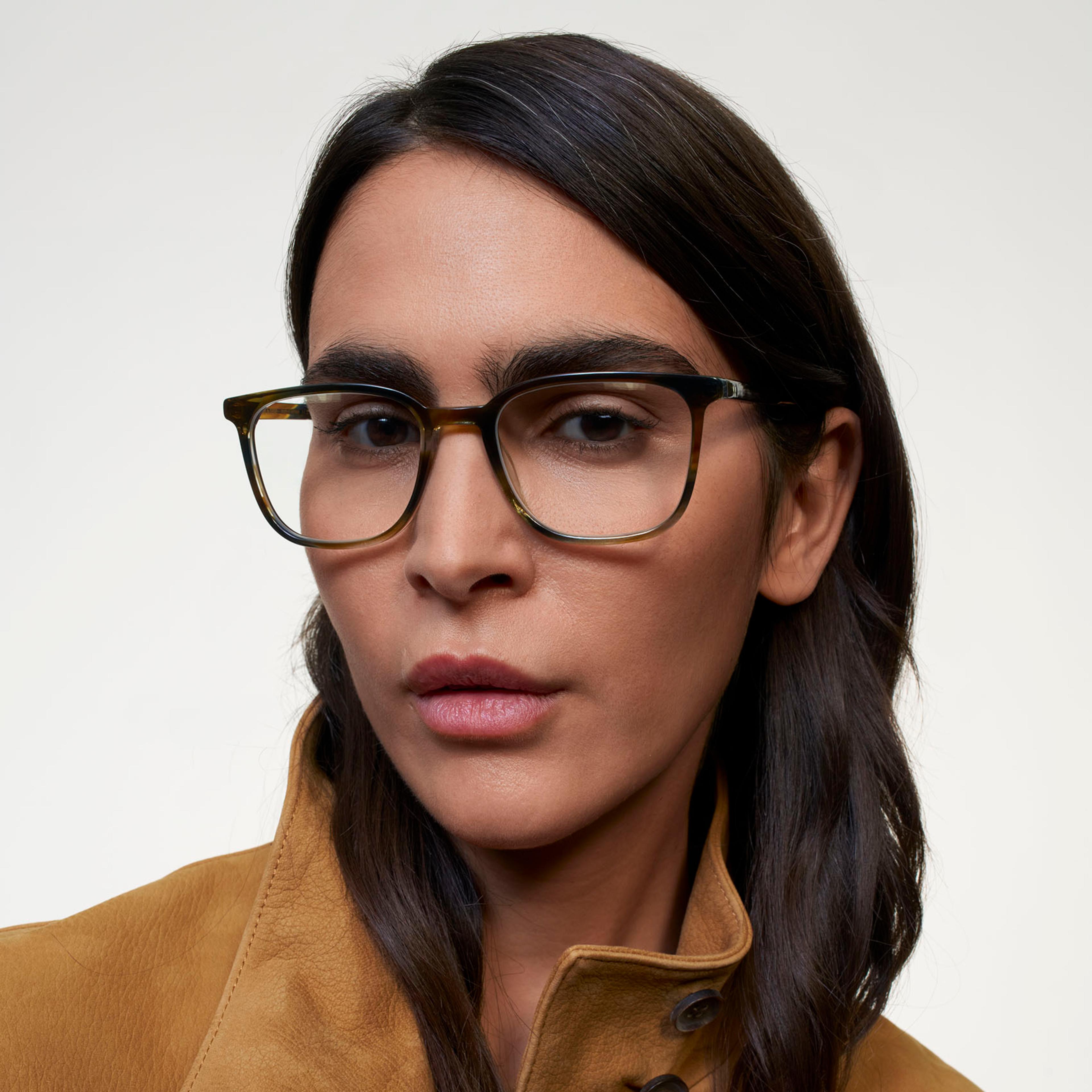 Ace & Tate Glasses | Rectangle Acetate in Blue