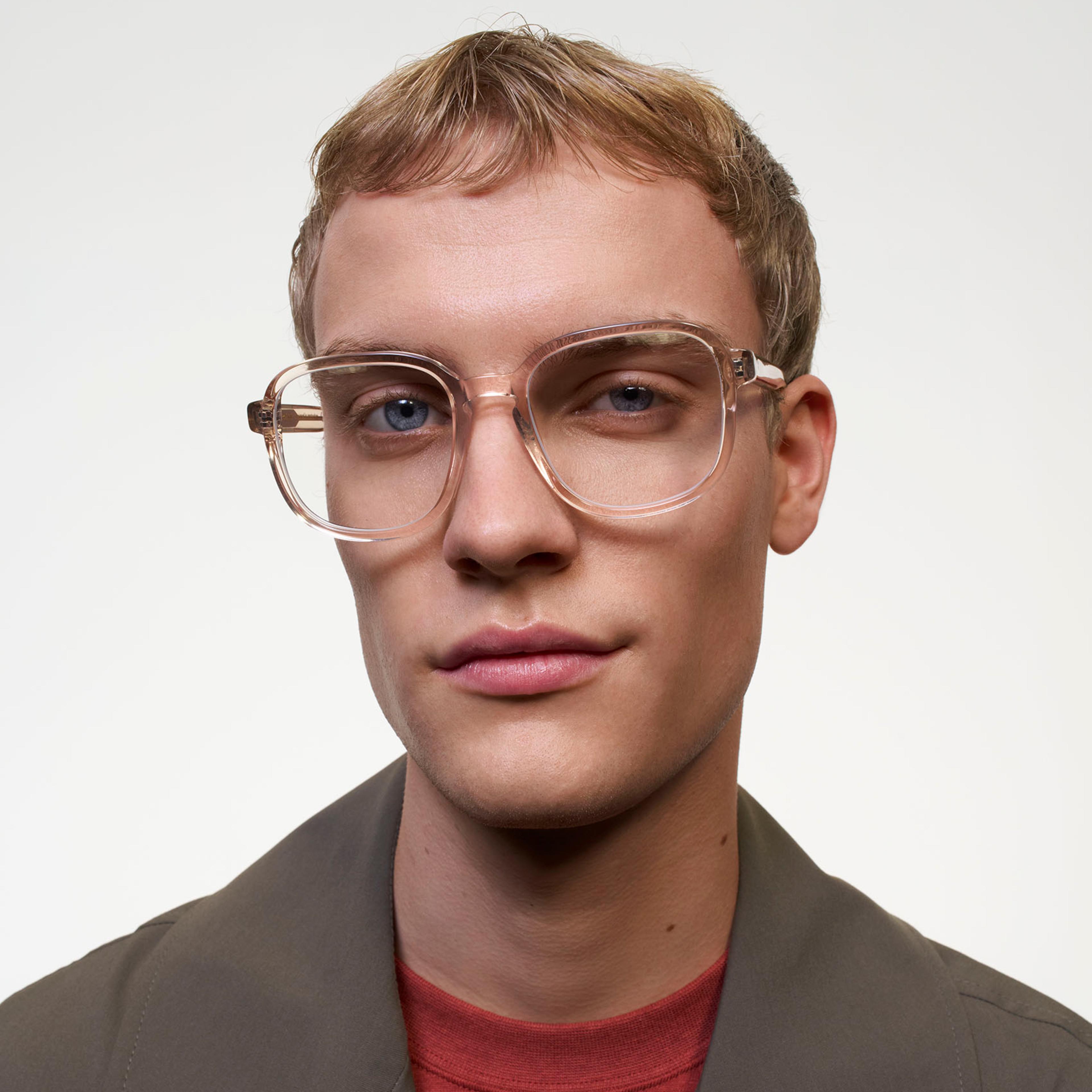 Ace & Tate Glasses | Square Acetate in Clear