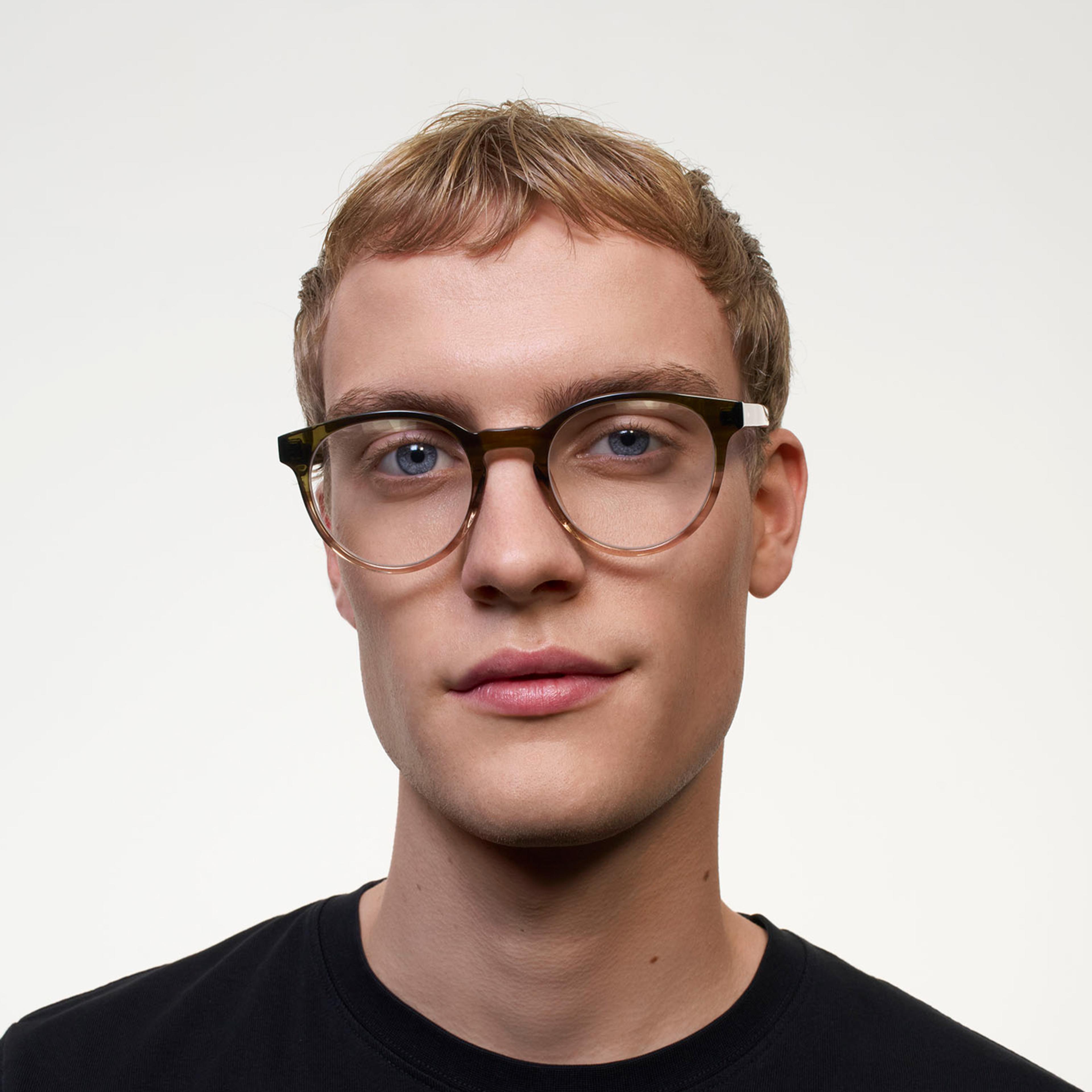 Ace & Tate Glasses | Round Acetate in Brown, Green