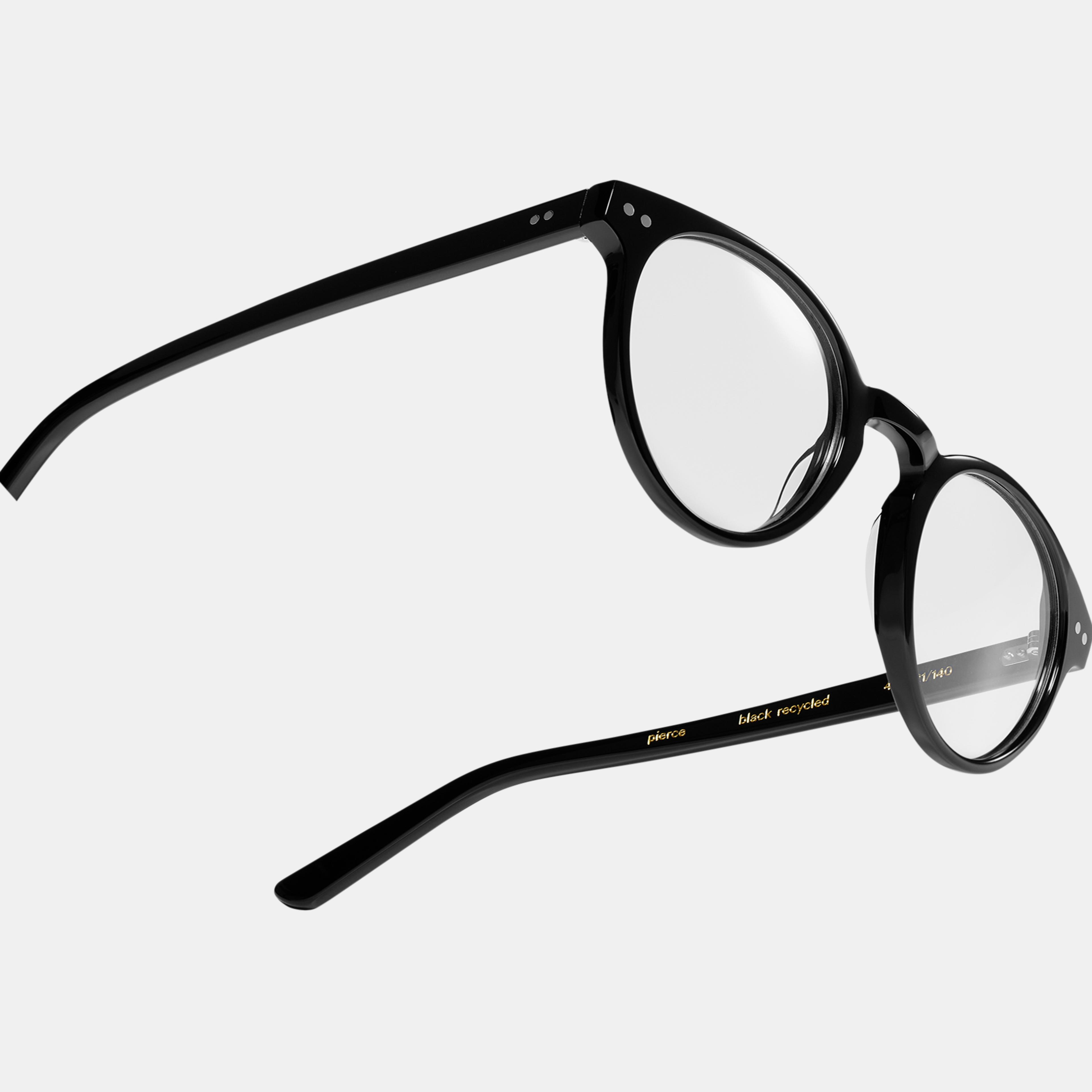 Ace & Tate Glasses | Round Acetate in Black