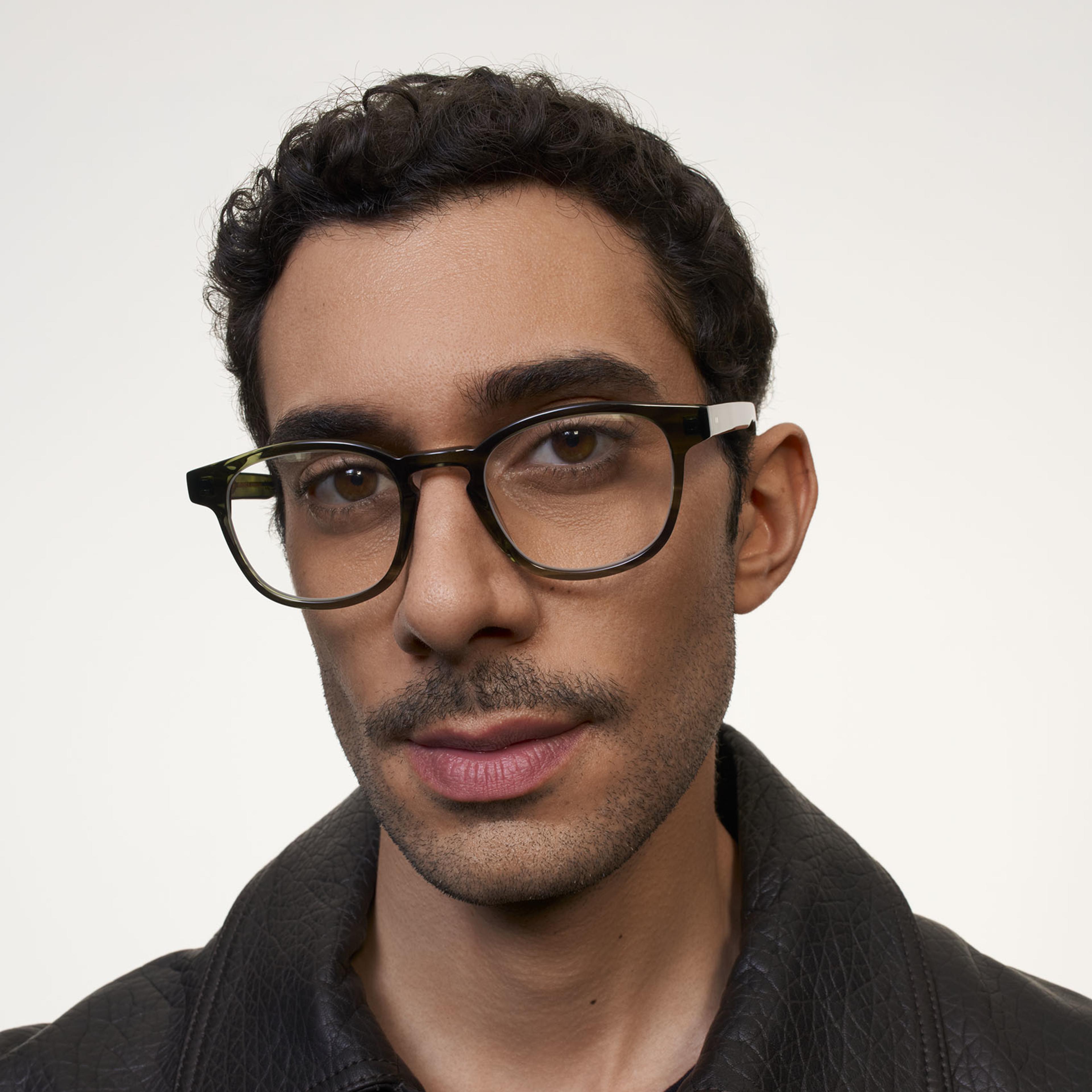 Ace & Tate Glasses | Square Acetate in Green