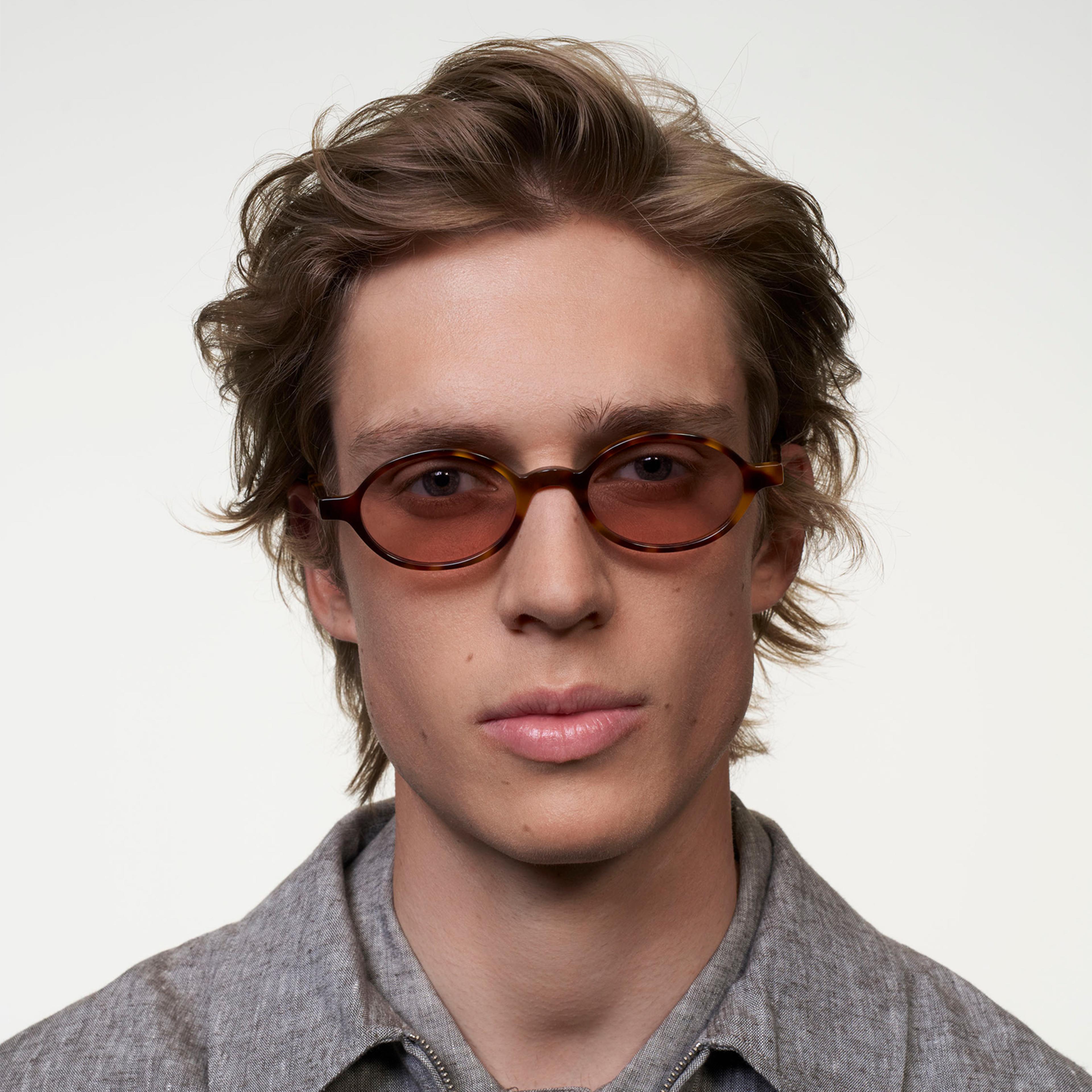 Ace & Tate Sonnenbrillen | Rund Acetat in Schwarz, Braun