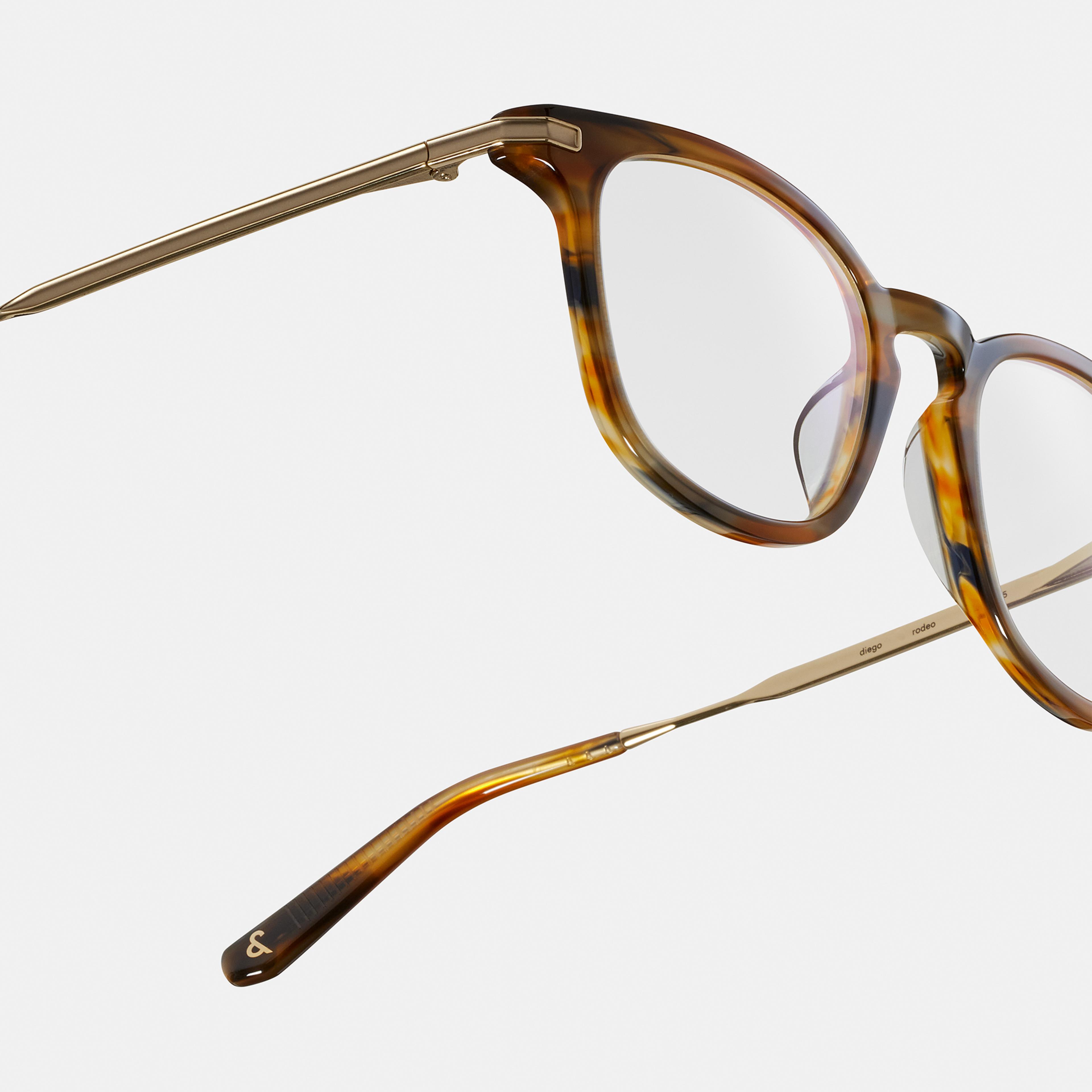 Ace & Tate Glasses | Hexagonal Acetate in Black, Brown, Orange