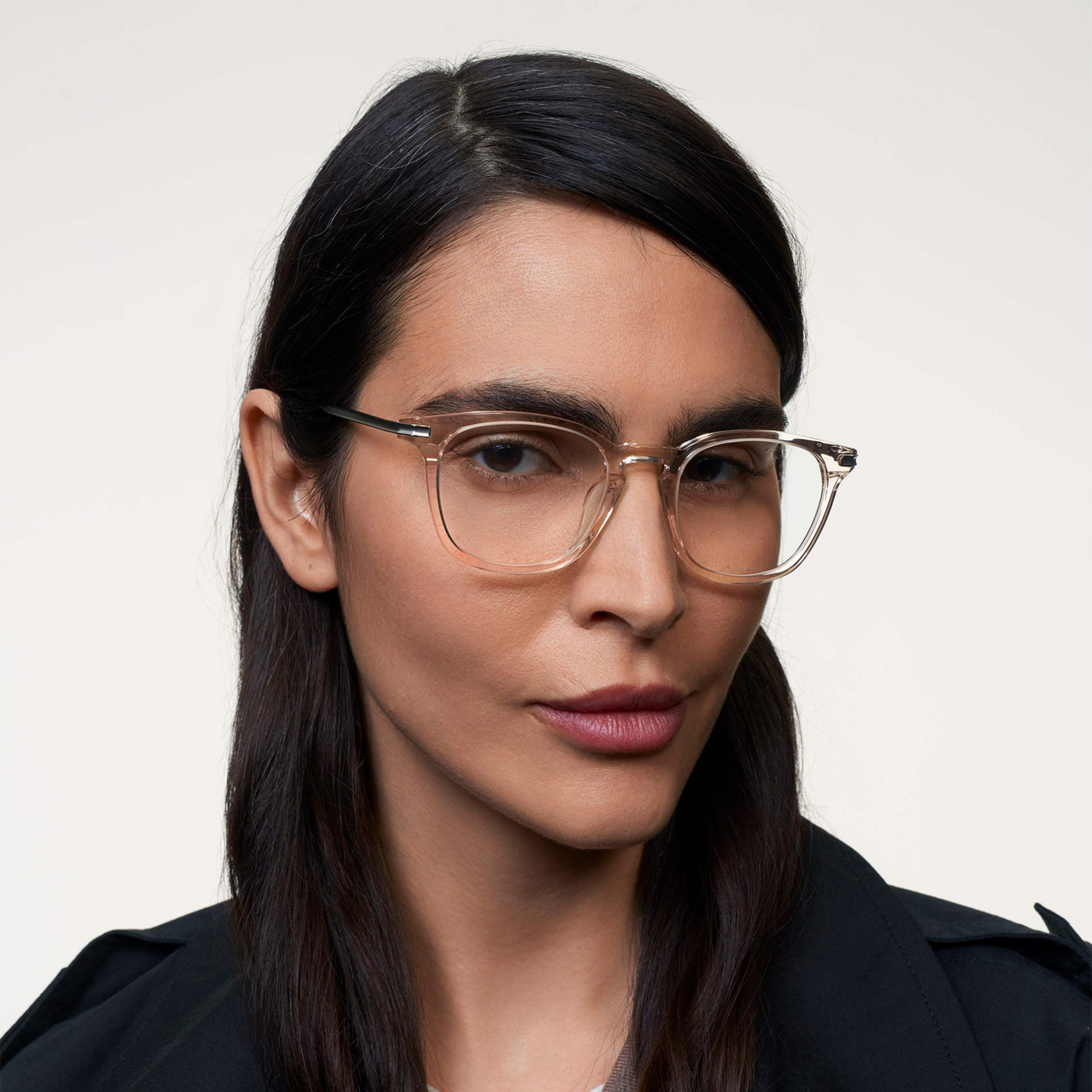 Ace & Tate Glasses | Hexagonal Acetate in Clear