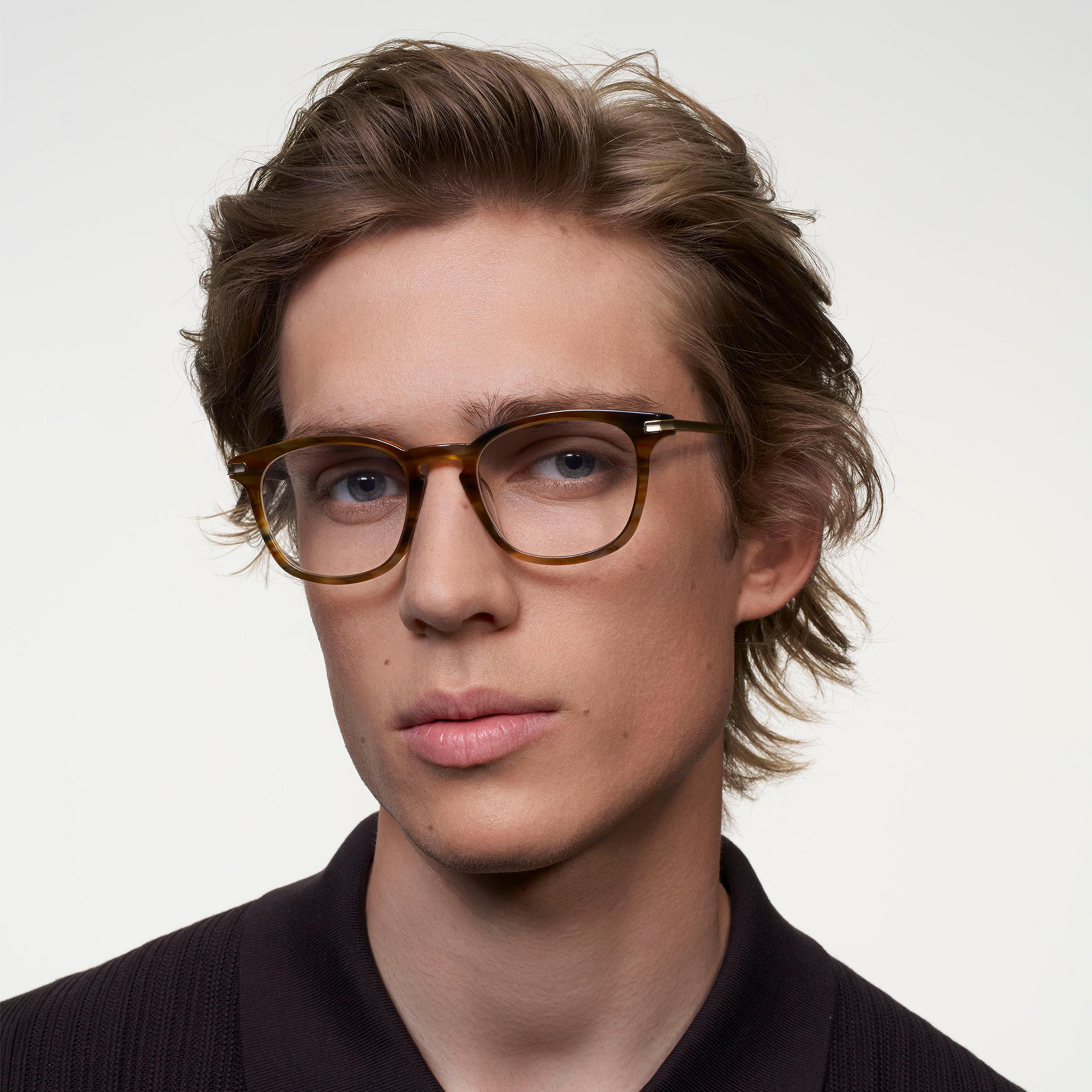 Ace & Tate Glasses | Hexagonal Acetate in Black, Brown, Orange