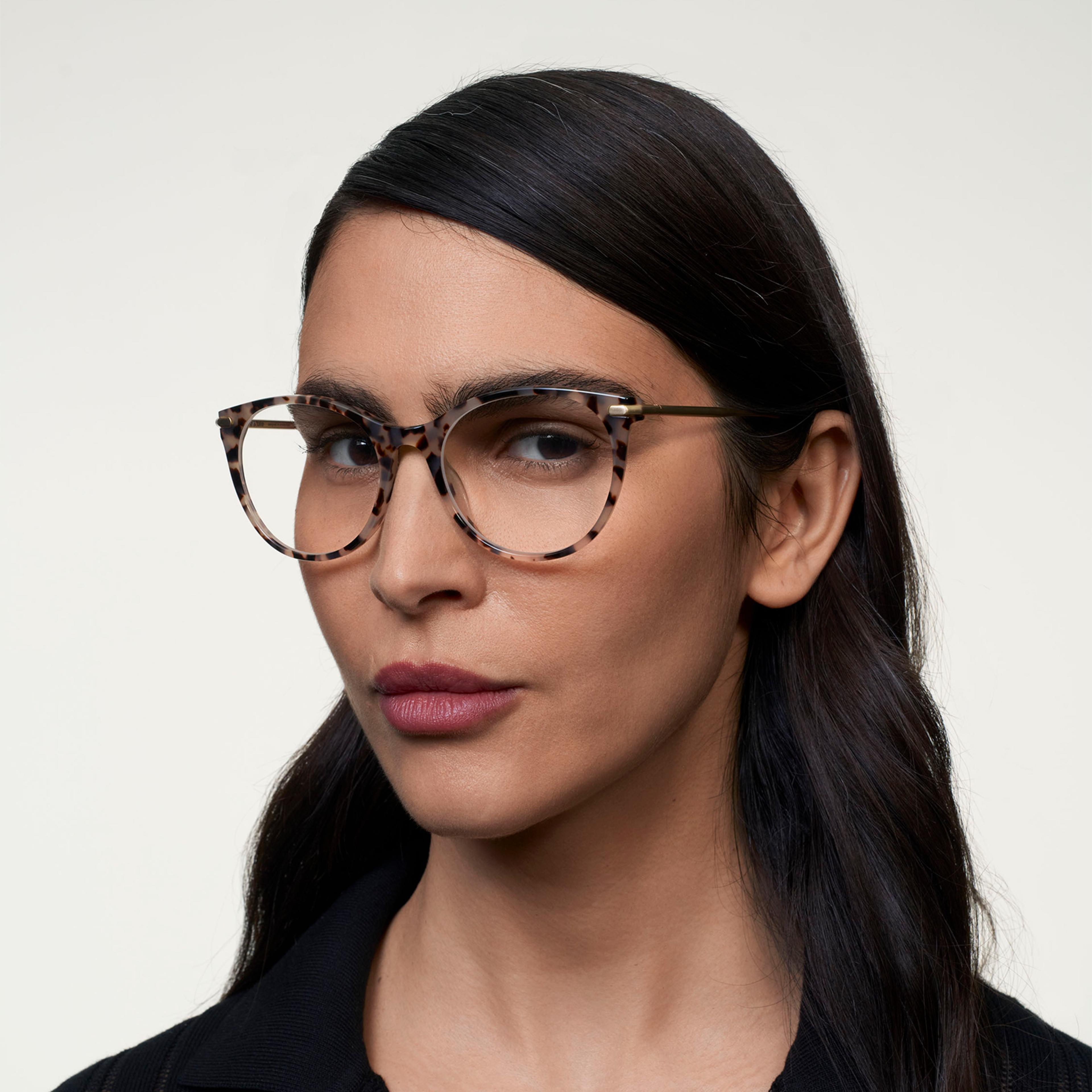 Ace & Tate Glasses |  Acetate in Beige, Brown