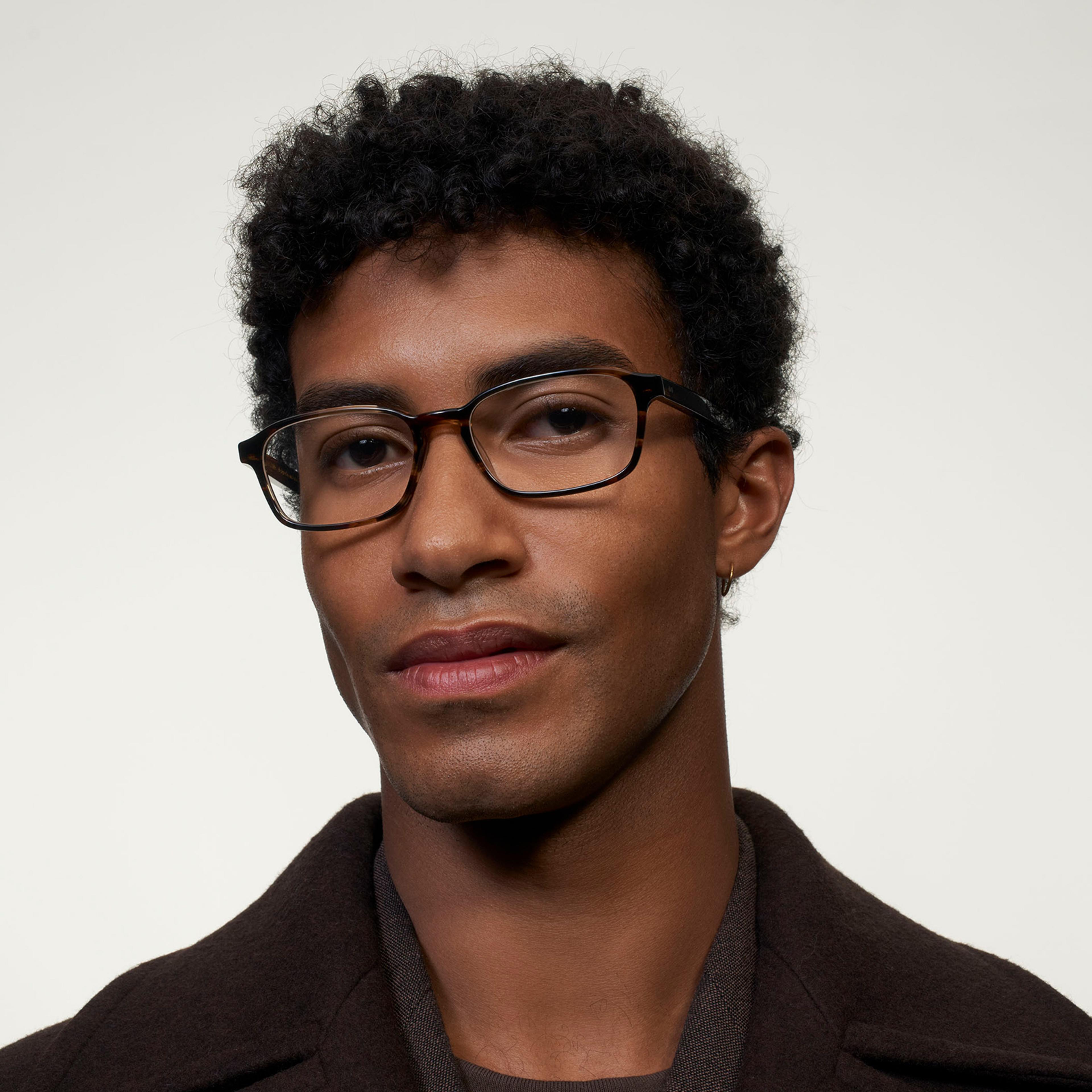 Ace & Tate Brillen | Rechteckig Acetat in Braun, Orange