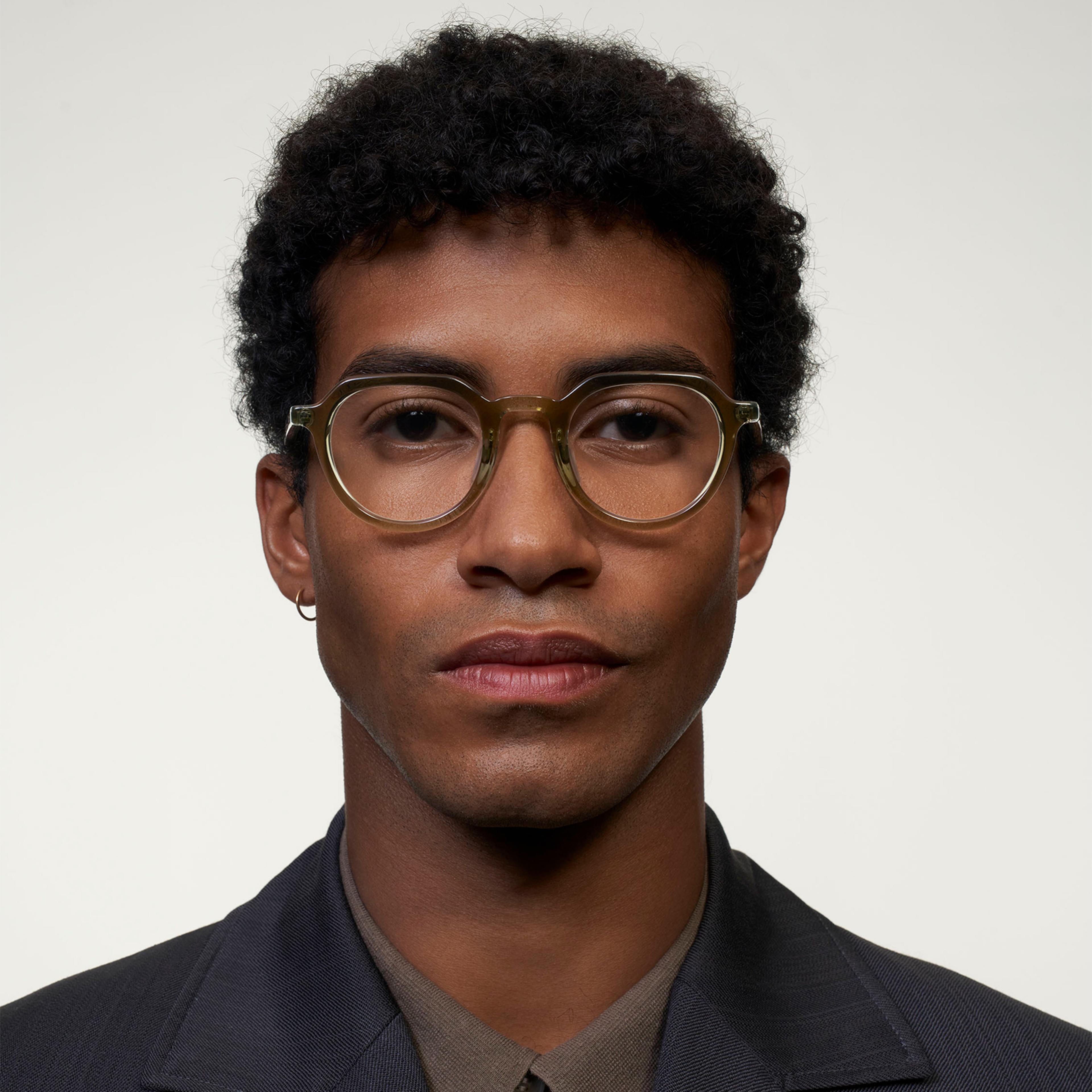 Ace & Tate Glasses | Round Acetate in Green
