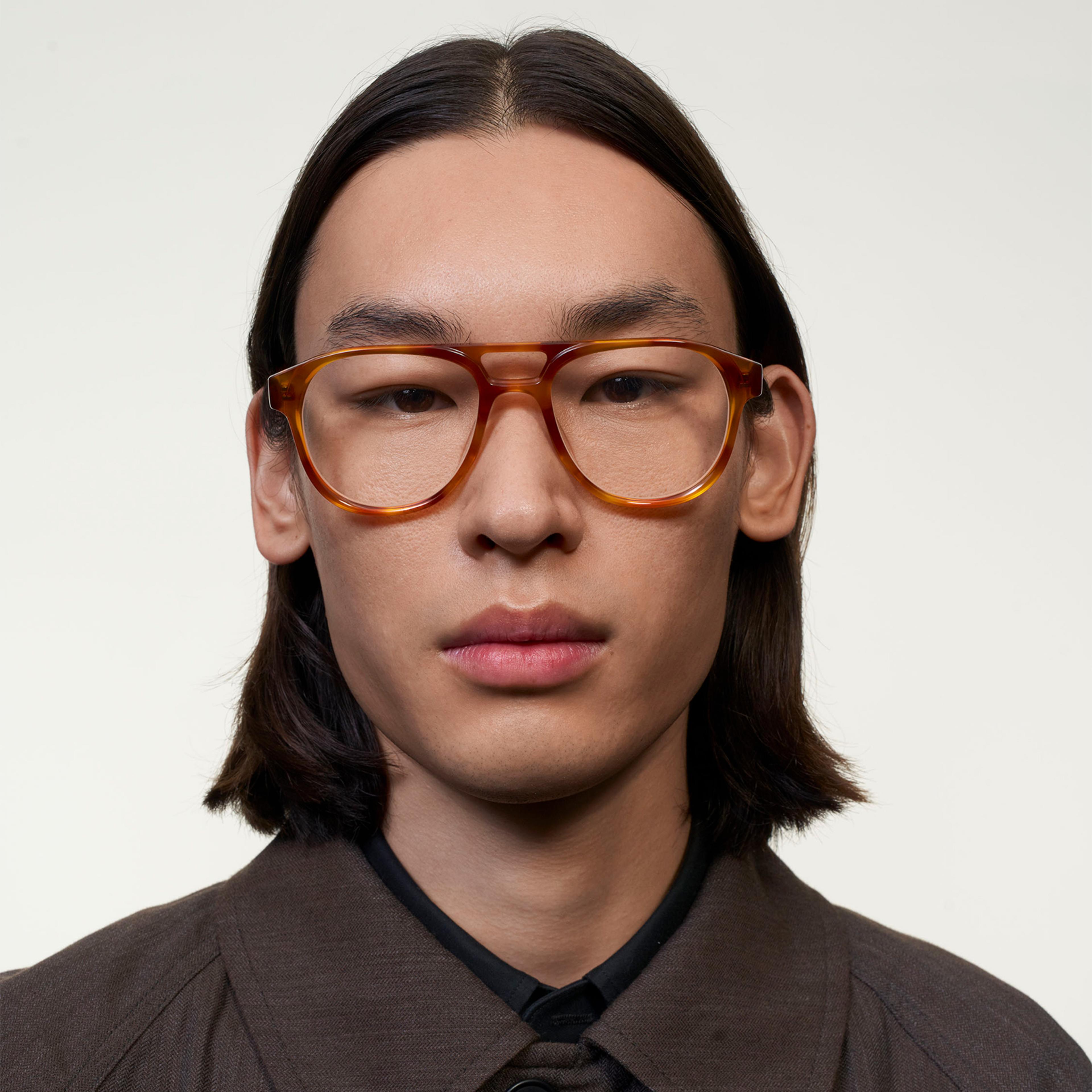Ace & Tate Glasses | Oval Acetate in Brown