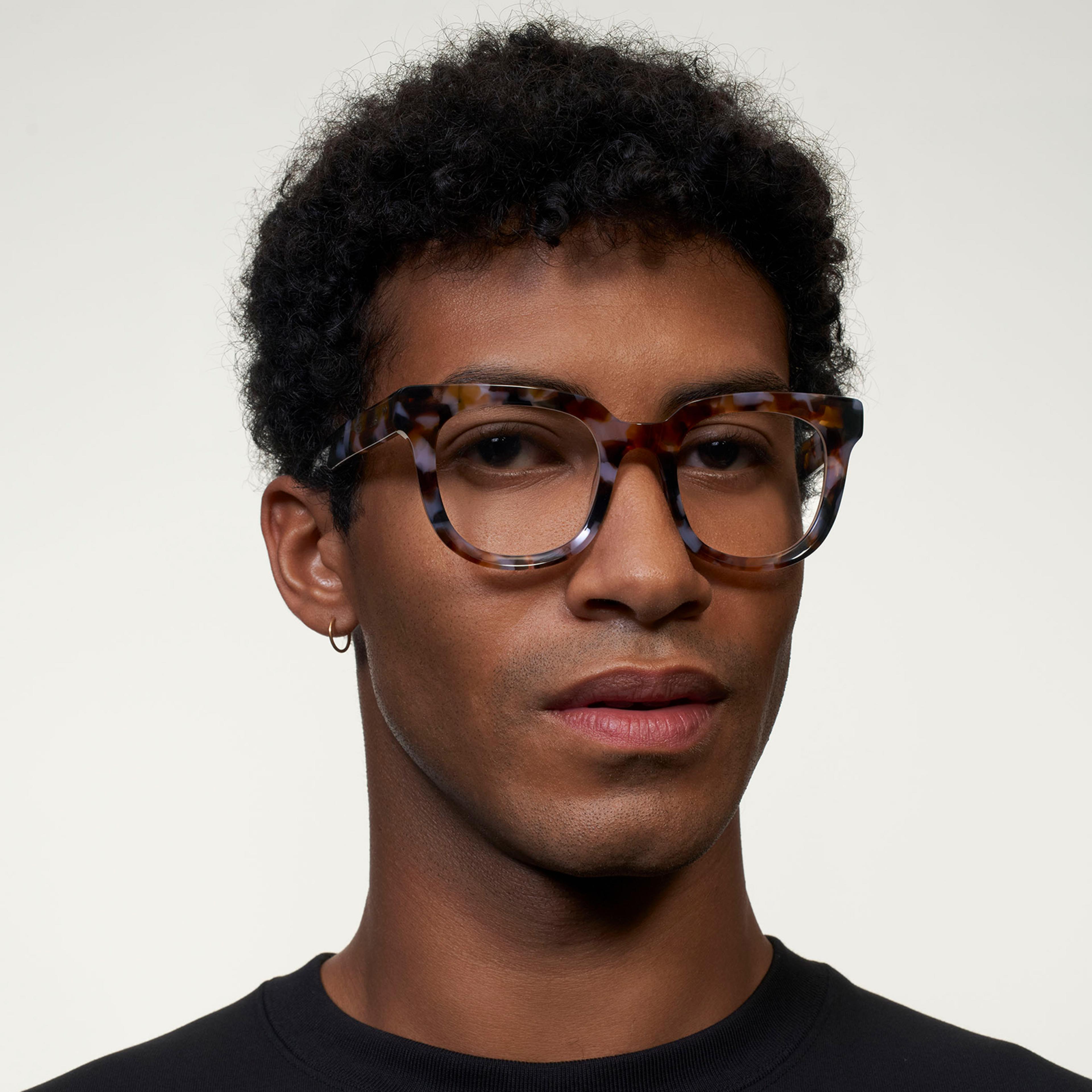 Ace & Tate Brillen | Rund Acetat in Braun, Orange, Violett