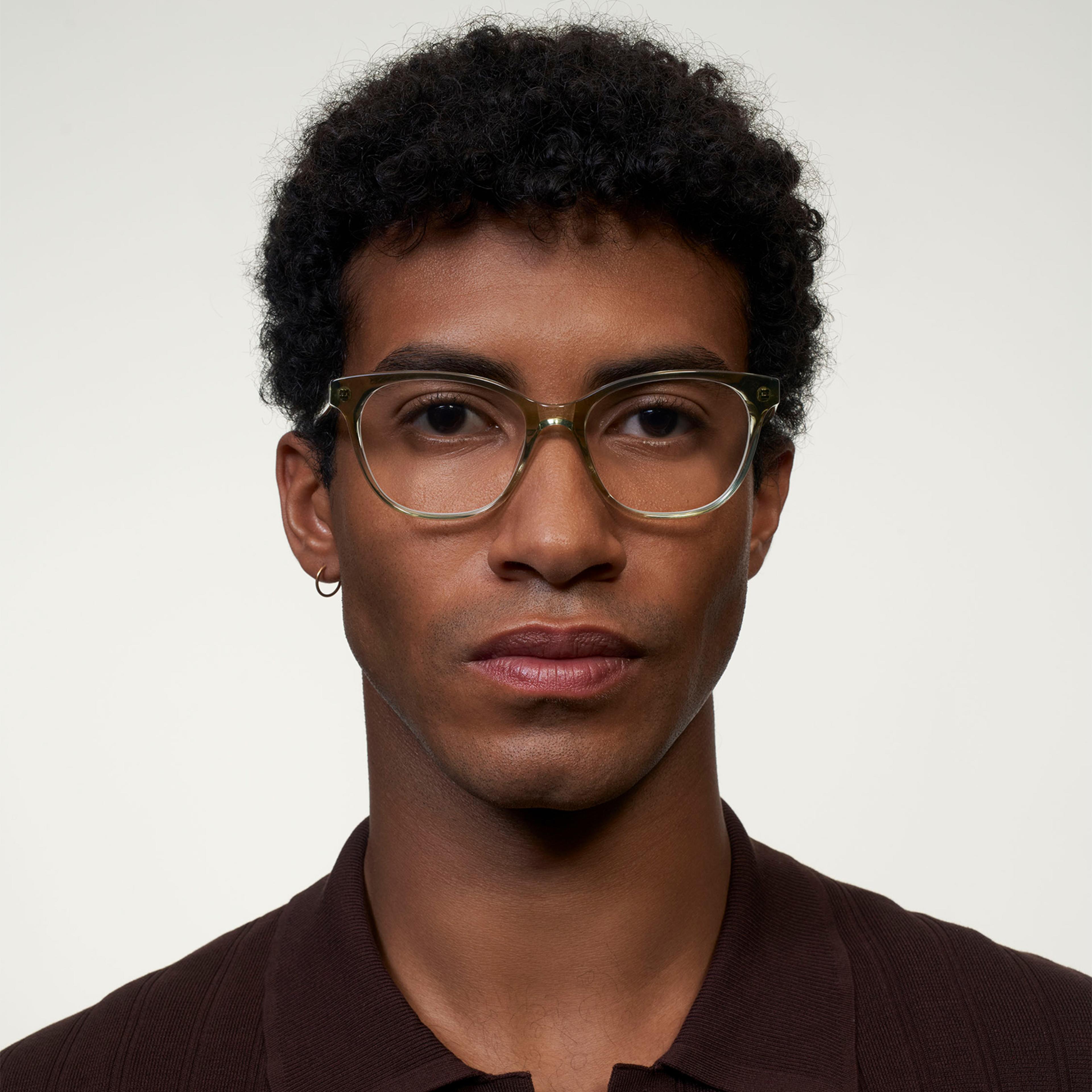 Ace & Tate Glasses | Square Acetate in Green
