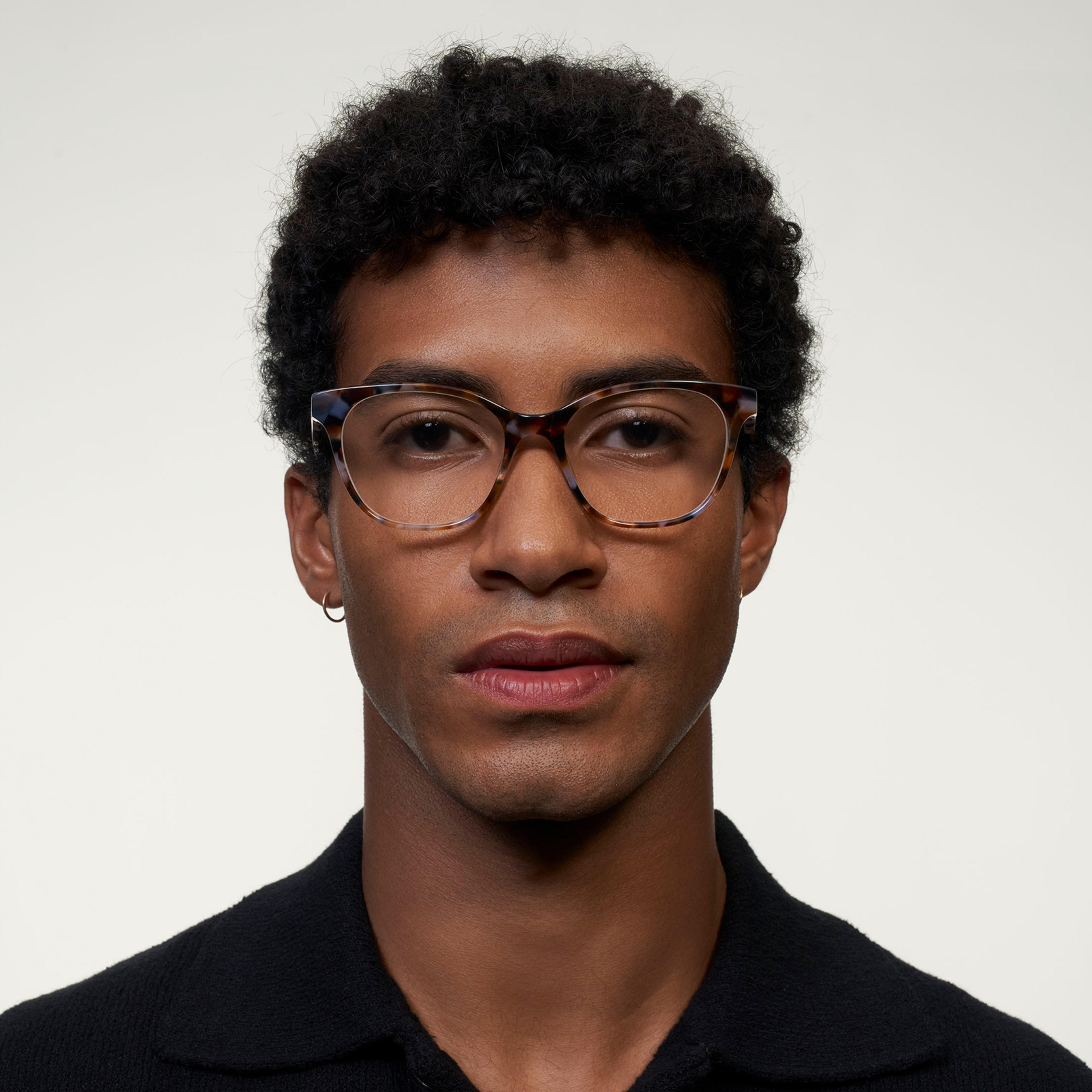 Ace & Tate Glasses | Square Acetate in Brown, Orange, Purple