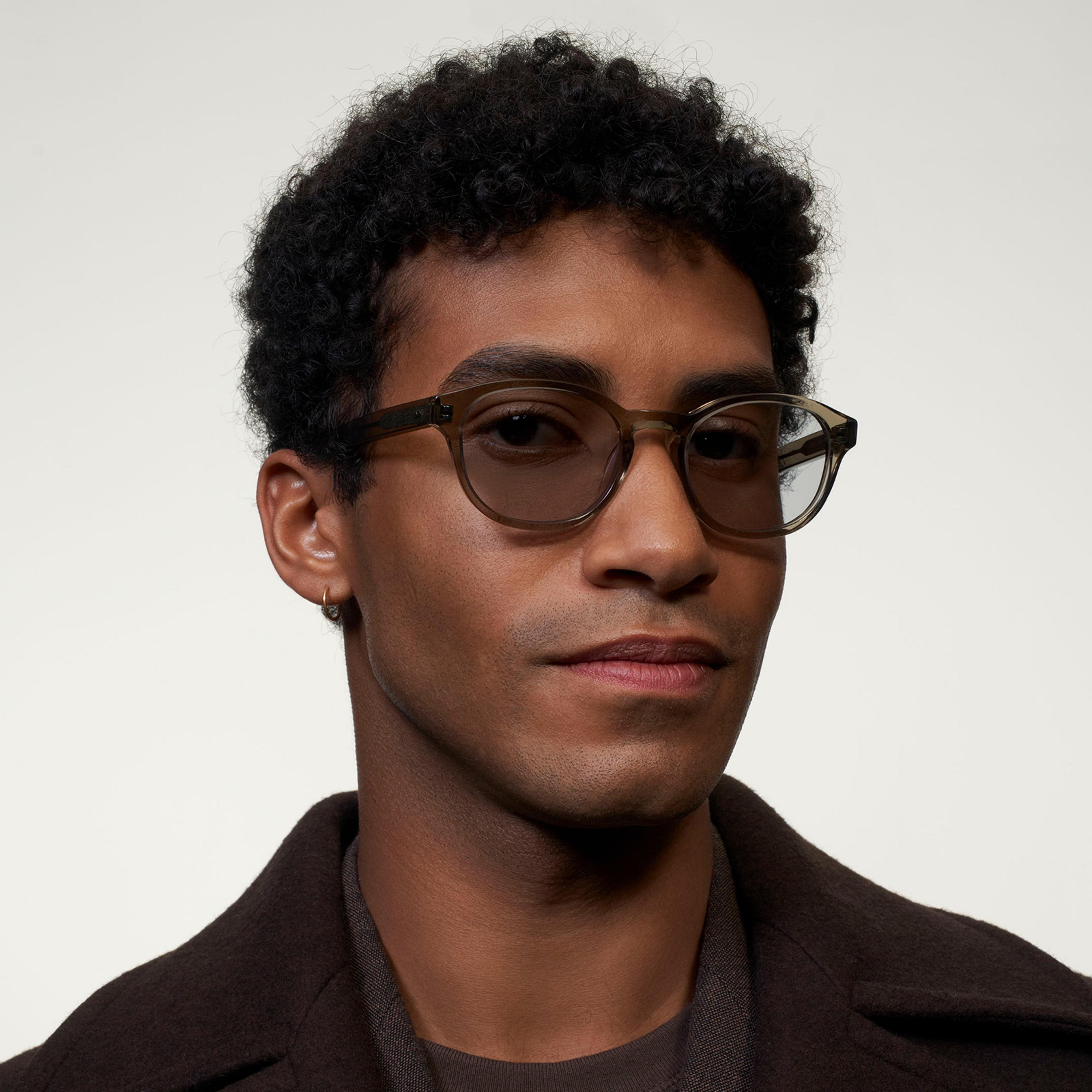 Ace & Tate Sunglasses | Round Acetate in Grey