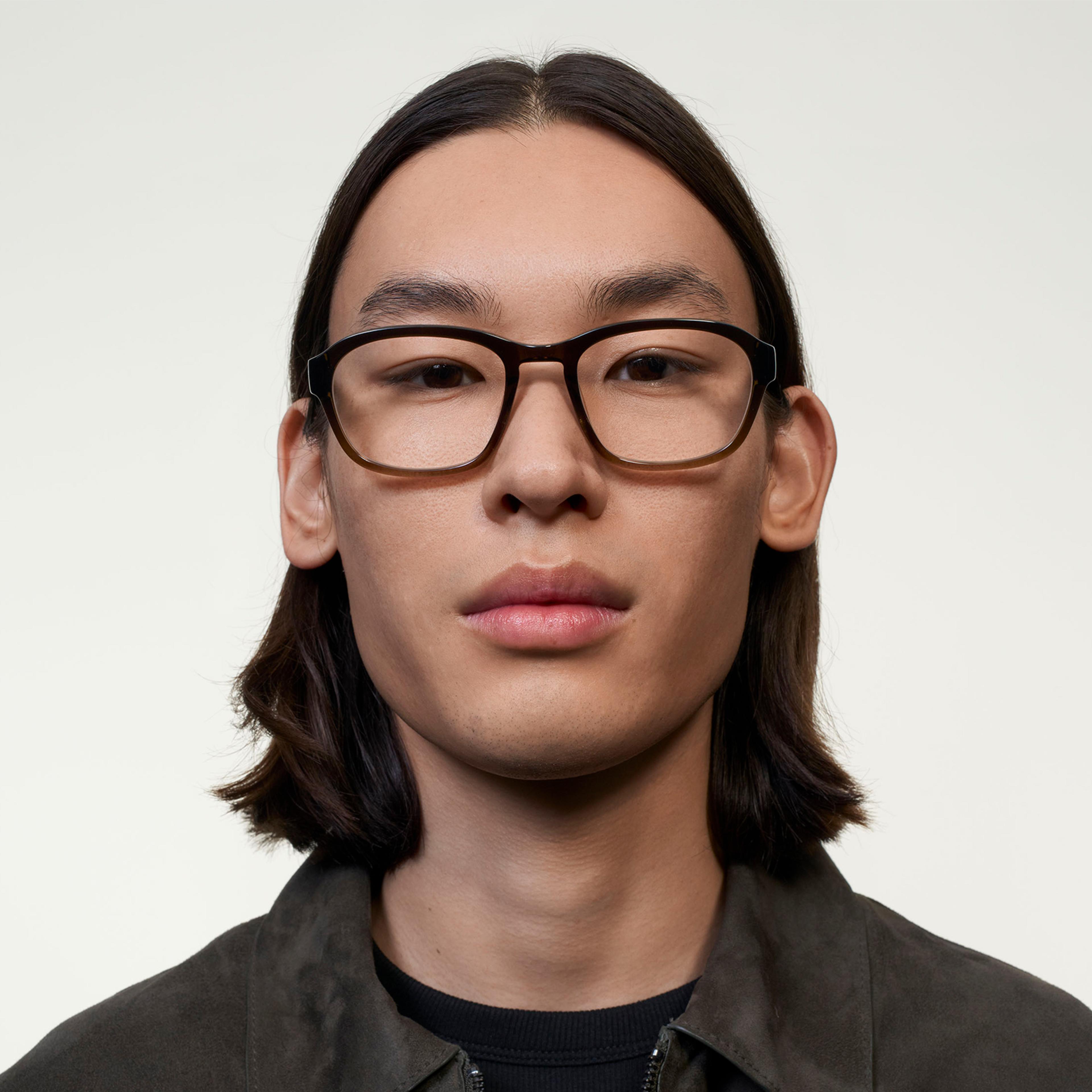 Ace & Tate Brillen | Quadratisch Acetat in Braun