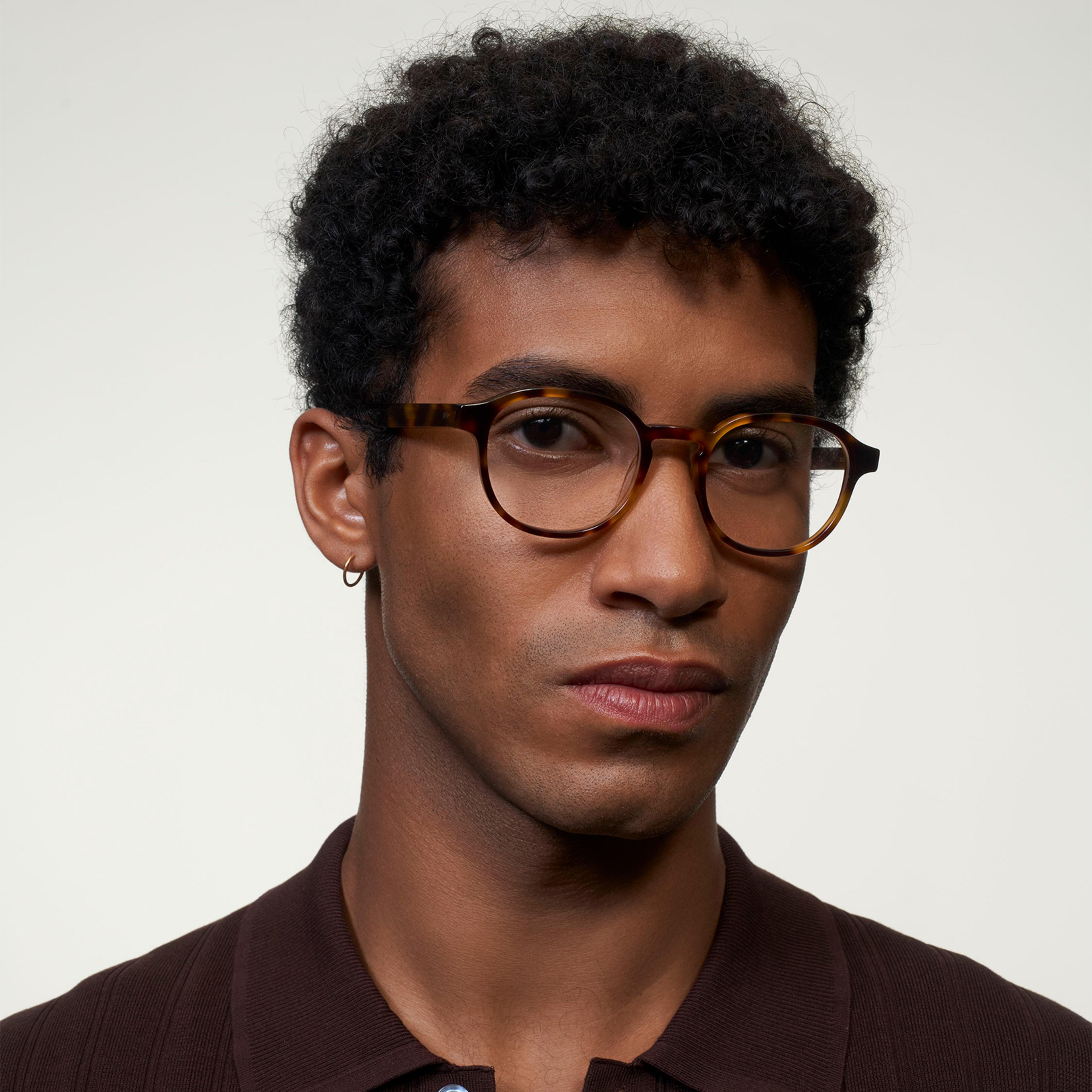 Ace & Tate Glasses | Round Acetate in Black, Brown