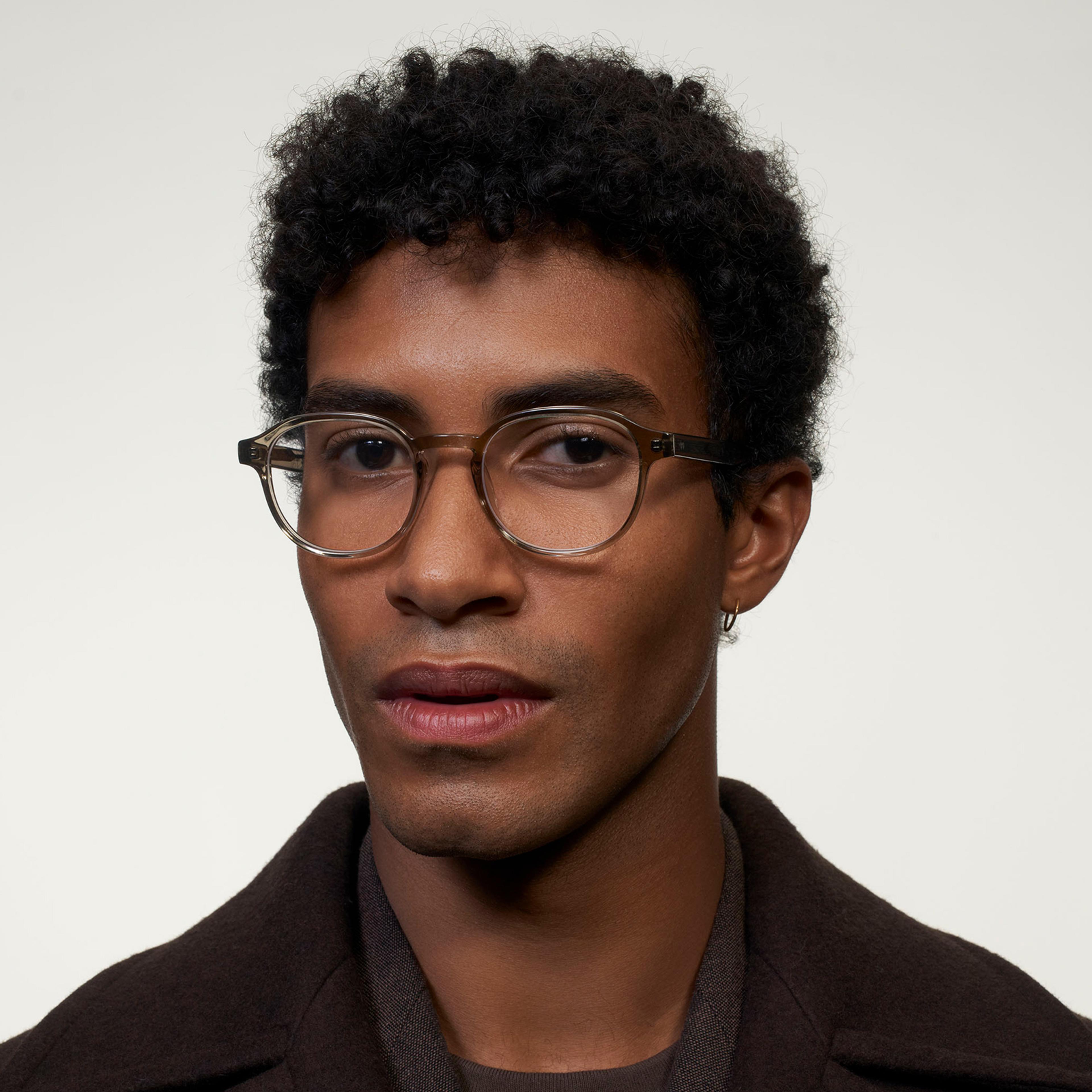 Ace & Tate Glasses | Round Acetate in Grey