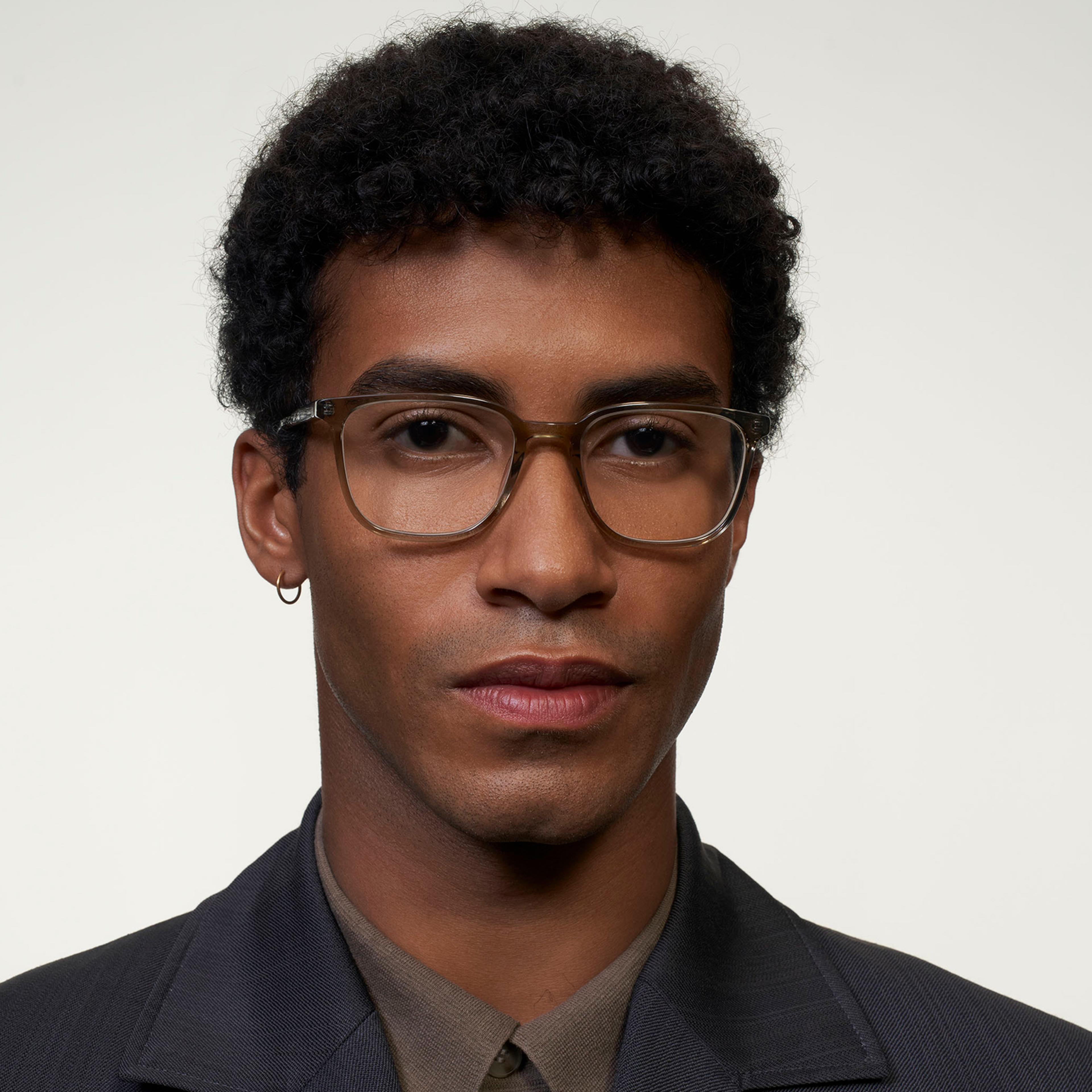 Ace & Tate Glasses | Rectangle Acetate in Grey