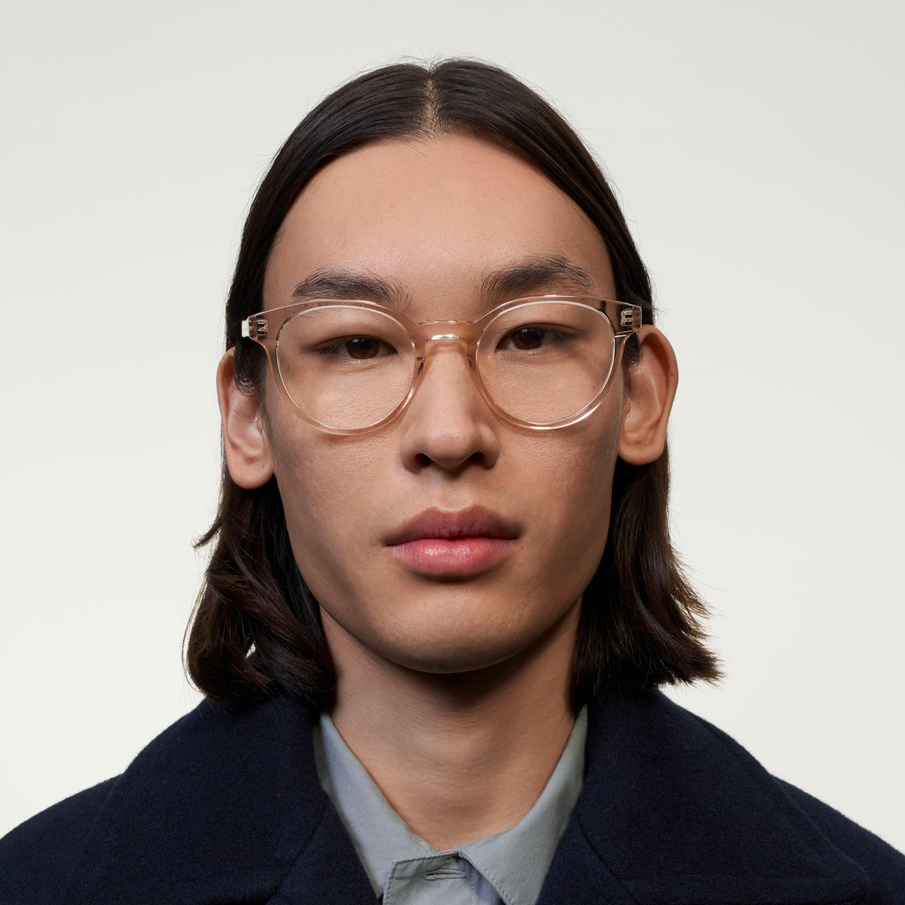 Ace & Tate Glasses | Round Acetate in Pink