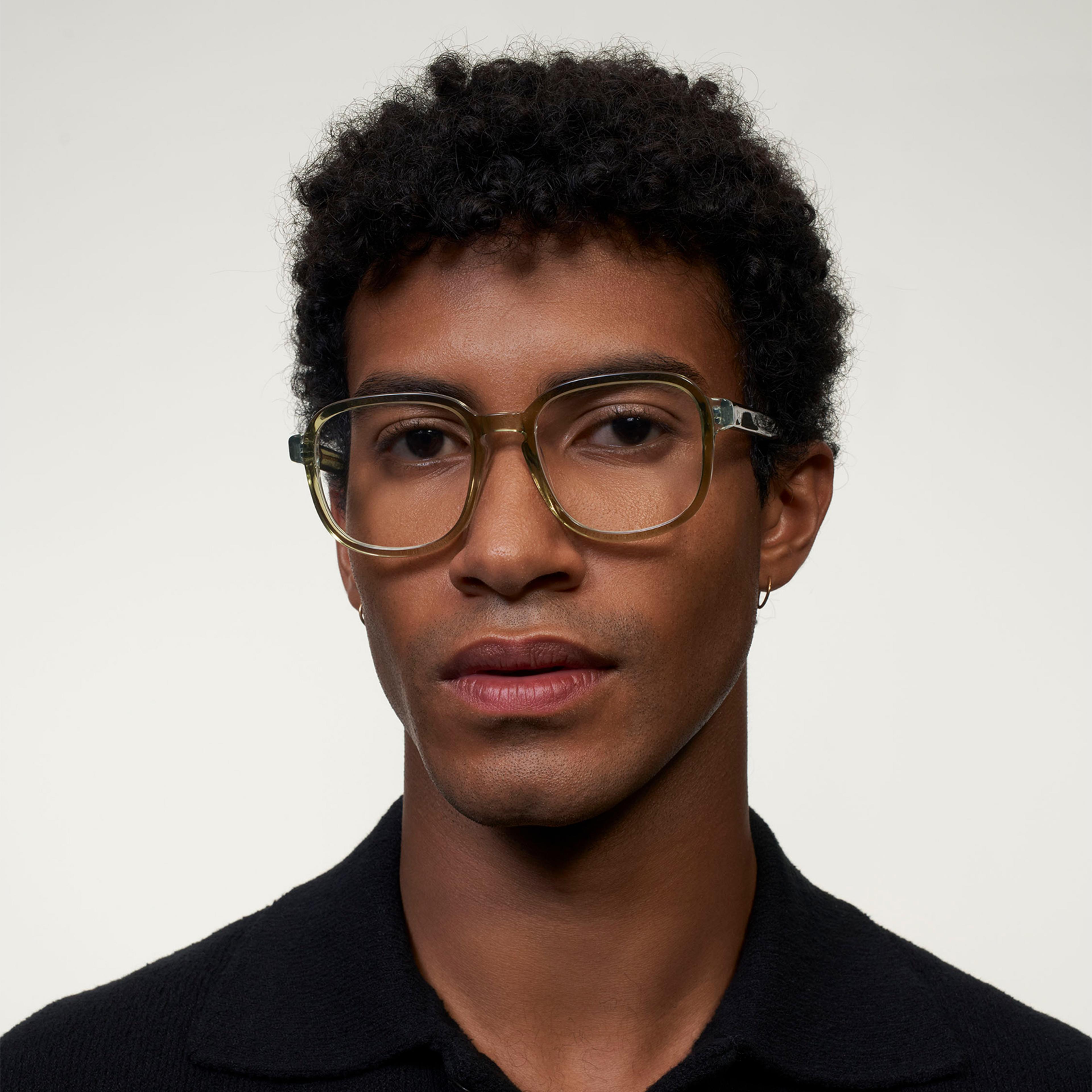 Ace & Tate Glasses | Square Acetate in Green
