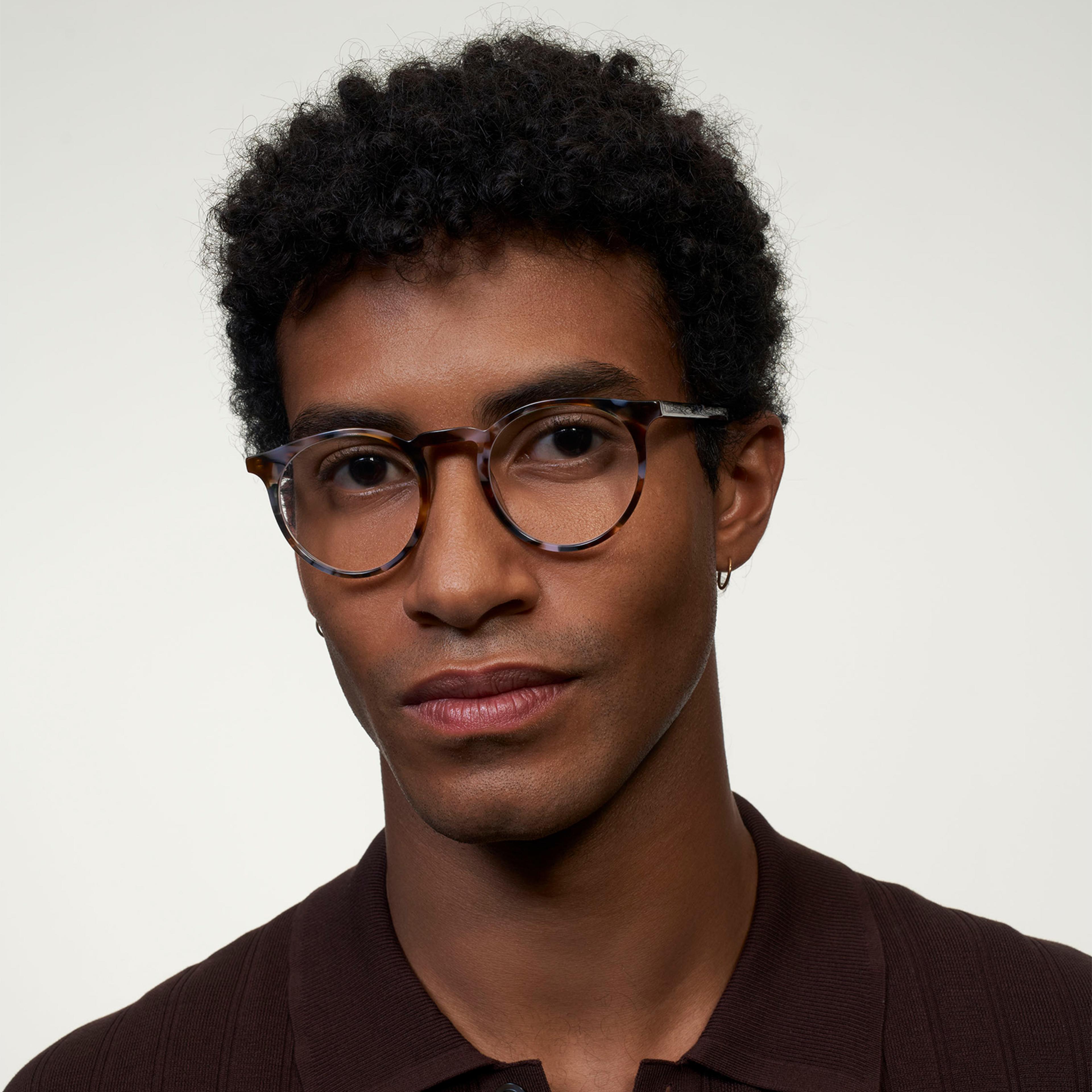 Ace & Tate Brillen | Rund Acetat in Braun, Orange, Violett