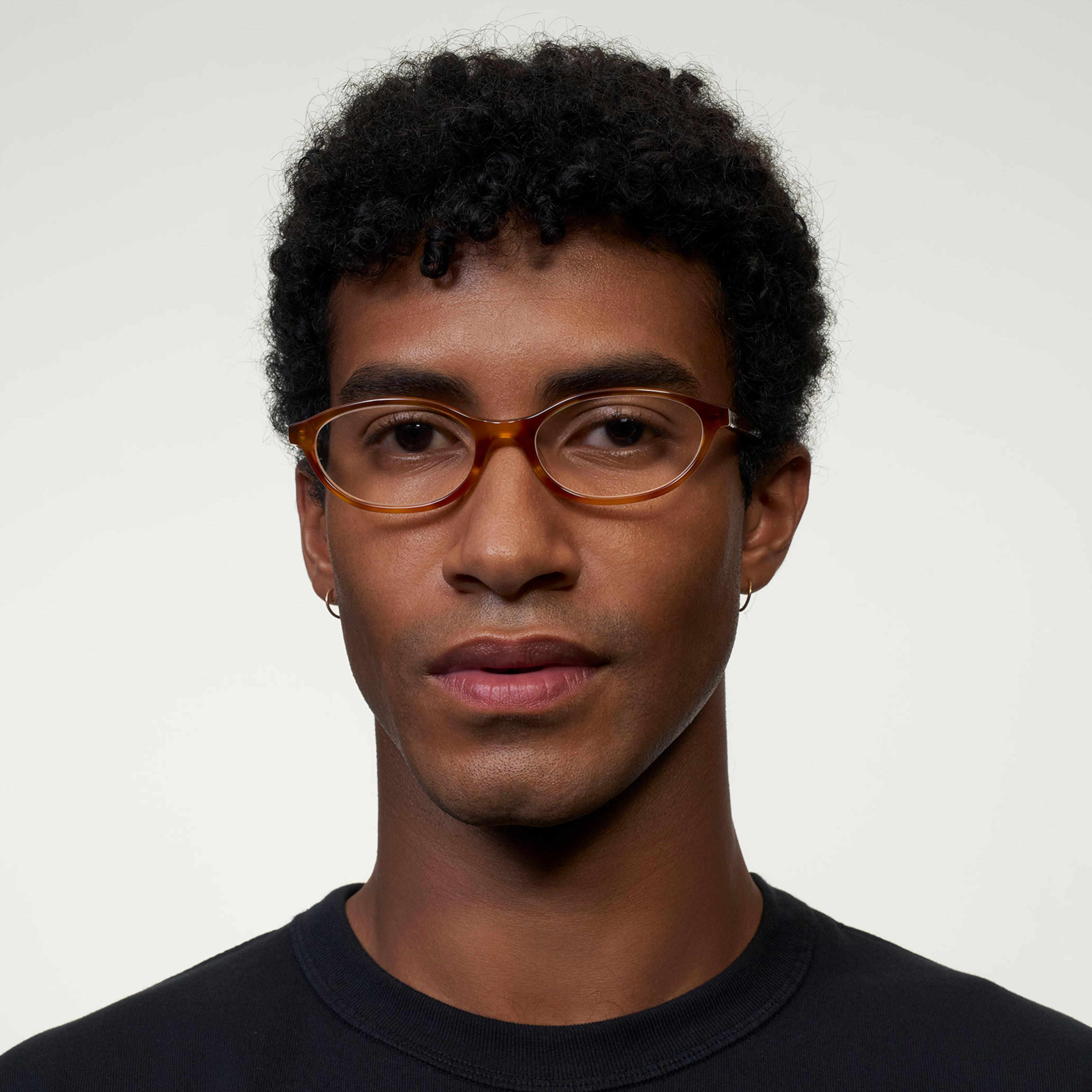 Ace & Tate Glasses | Oval Acetate in Brown