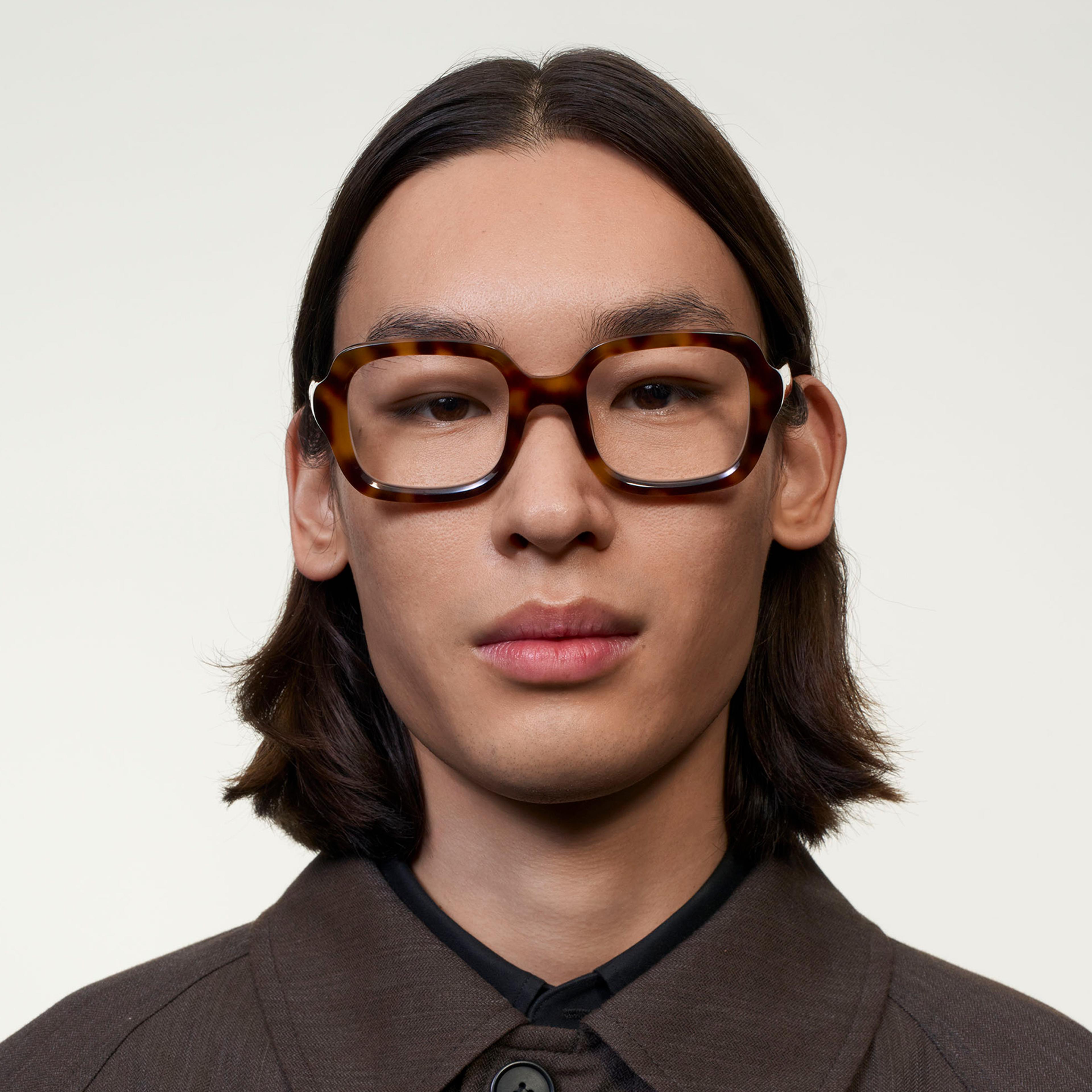Ace & Tate Glasses | Square Acetate in Black, Brown