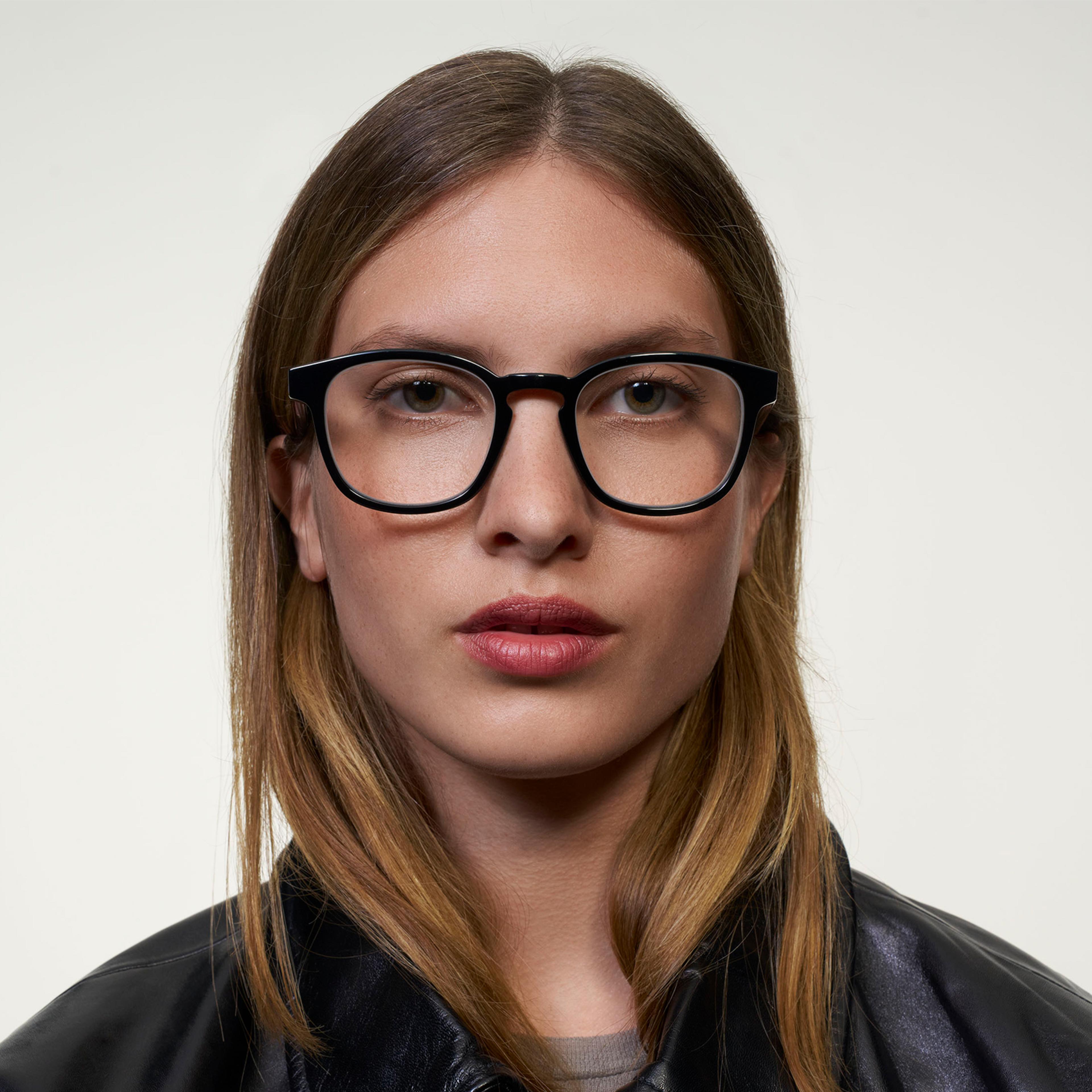 Ace & Tate Glasses | Square Acetate in Black