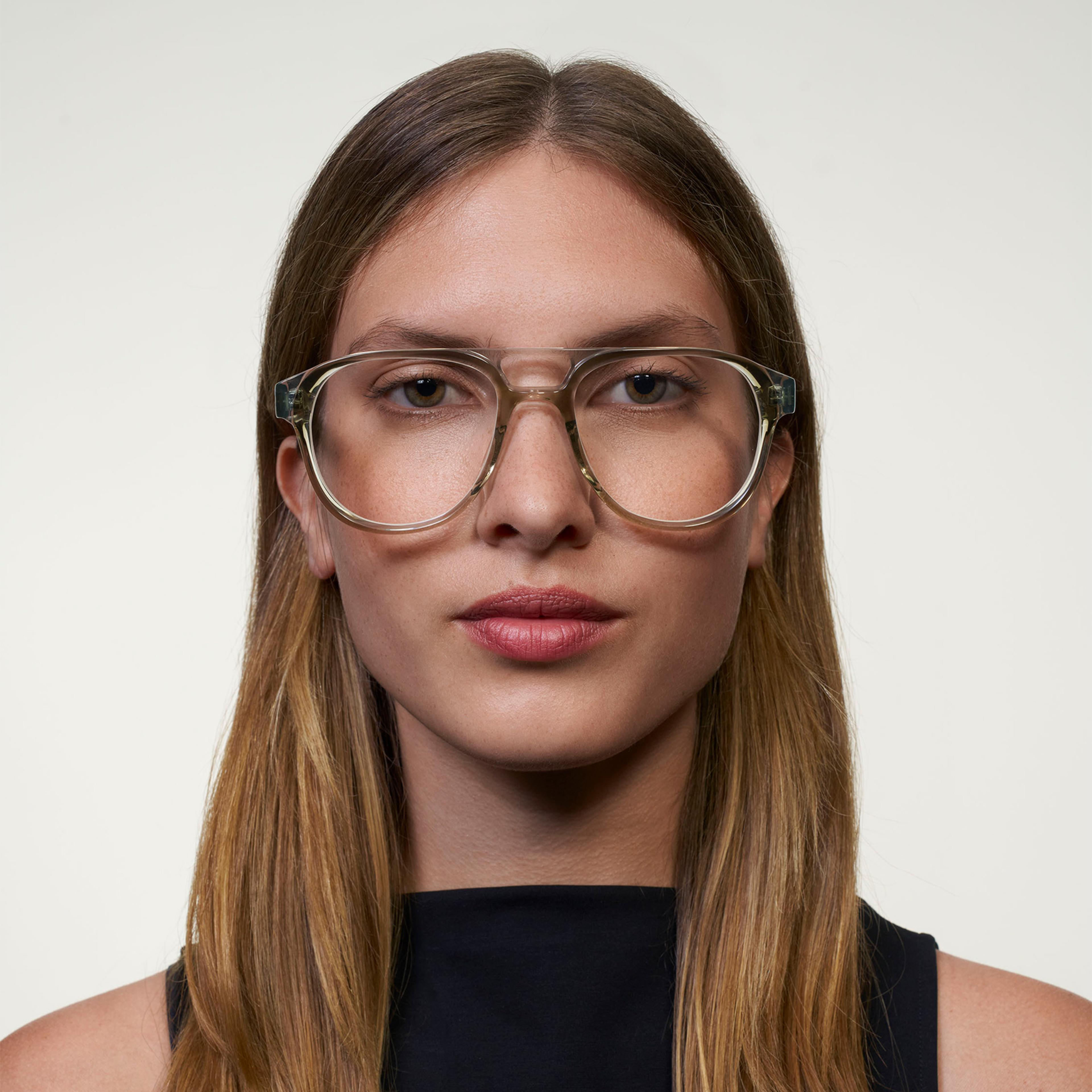 Ace & Tate Glasses | Oval Acetate in Green