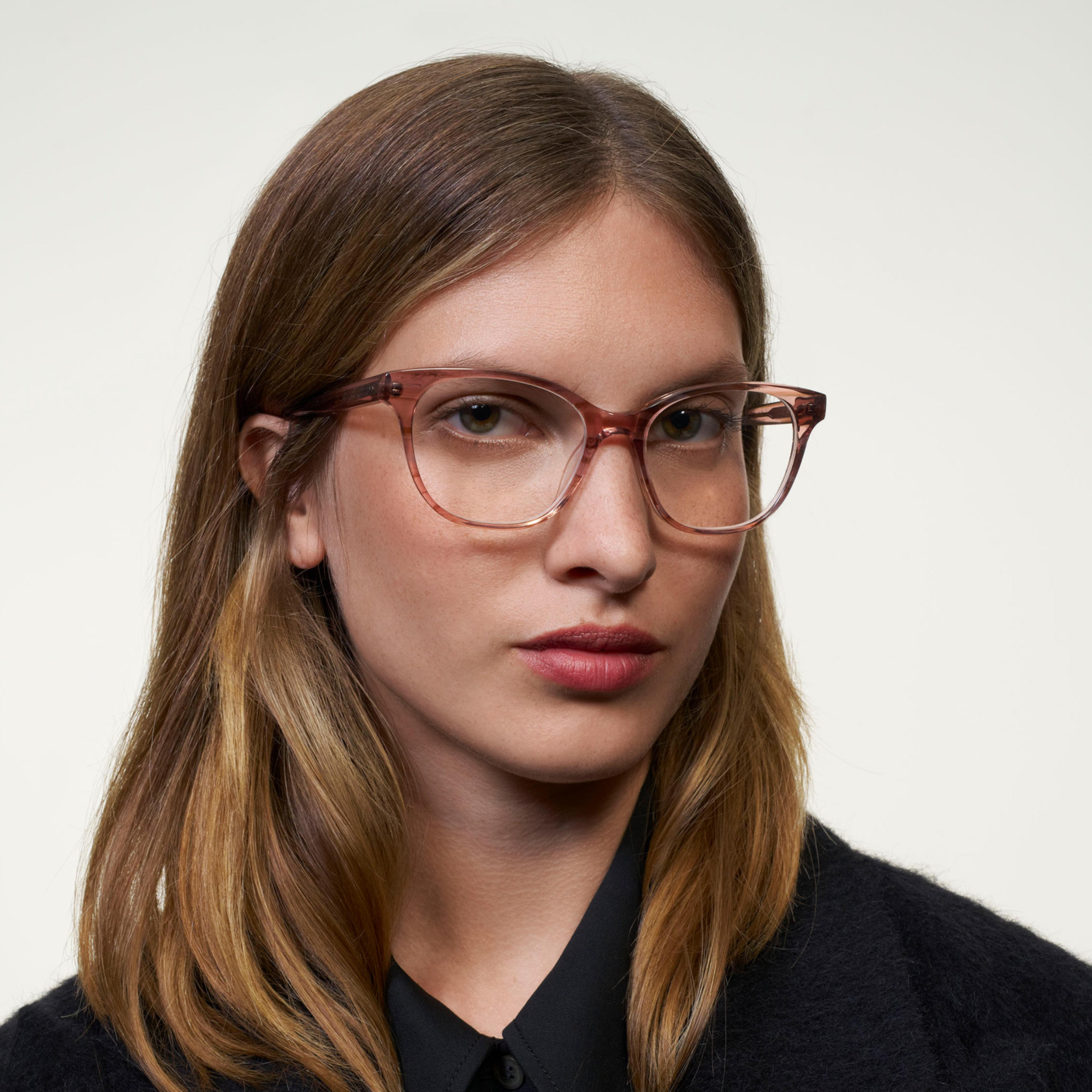 Ace & Tate Glasses | Square Acetate in Beige, Orange