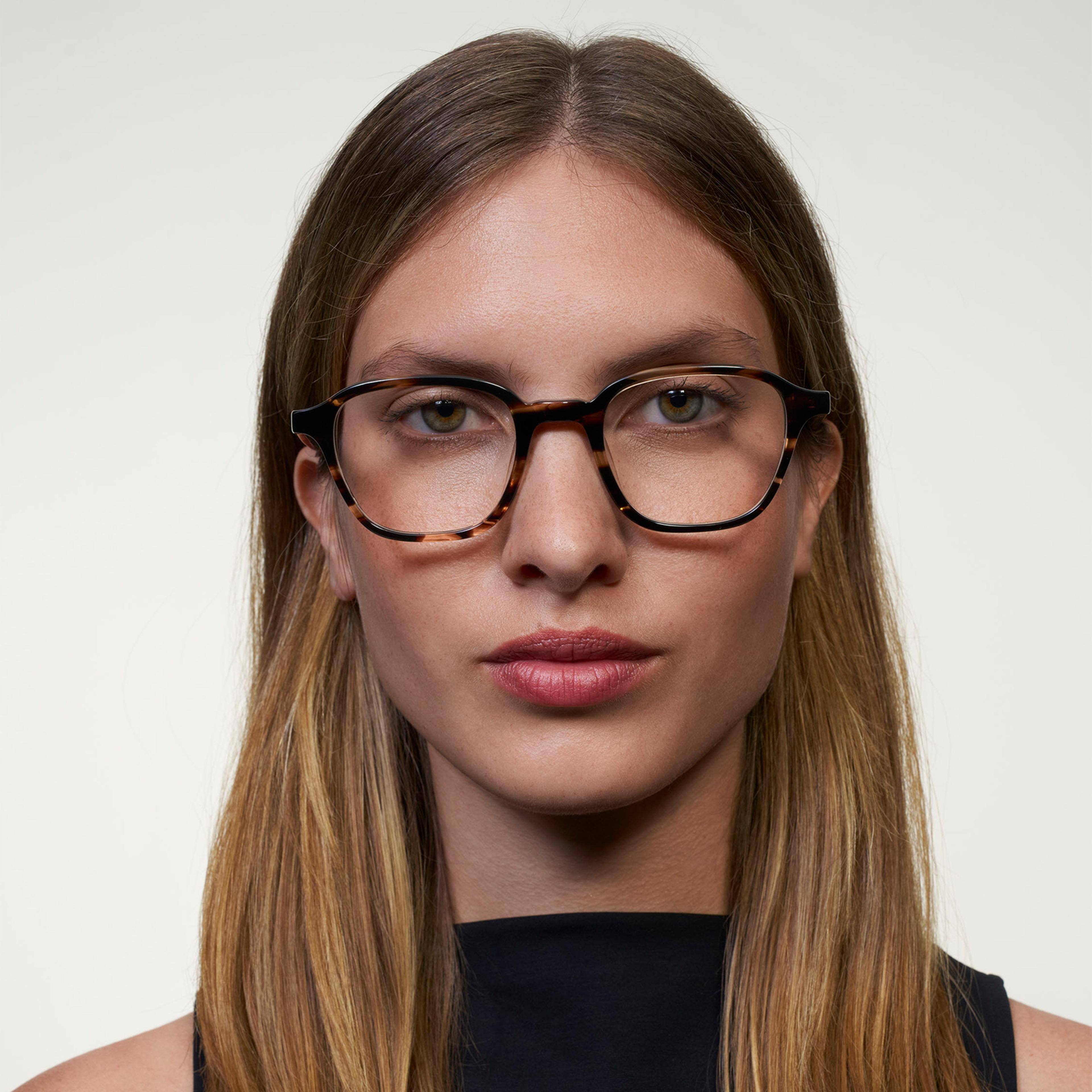 Ace & Tate Optiques | Carrée Acétate in Marron, Orange