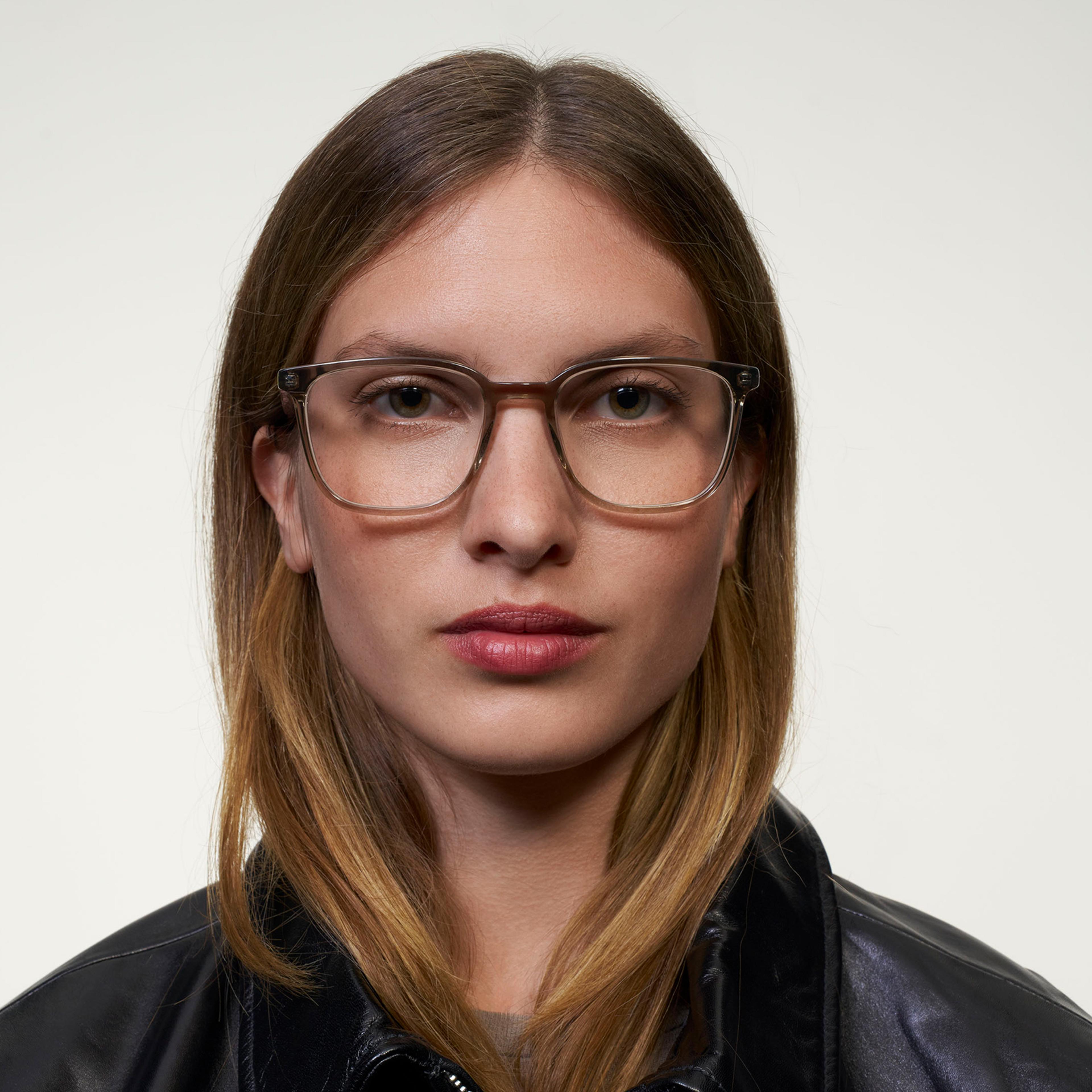 Ace & Tate Glasses | Rectangle Acetate in Grey