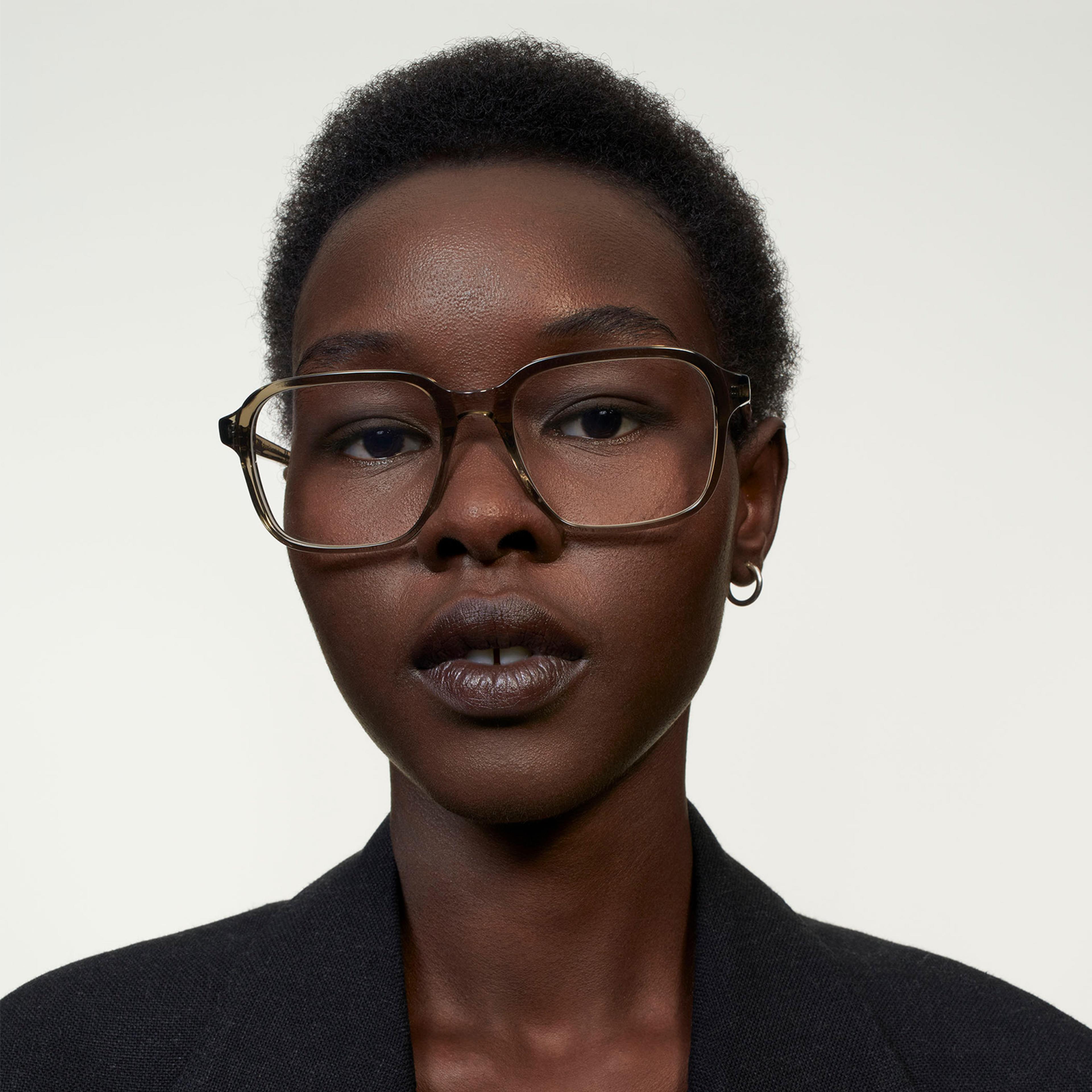 Ace & Tate Glasses | Square Acetate in Grey