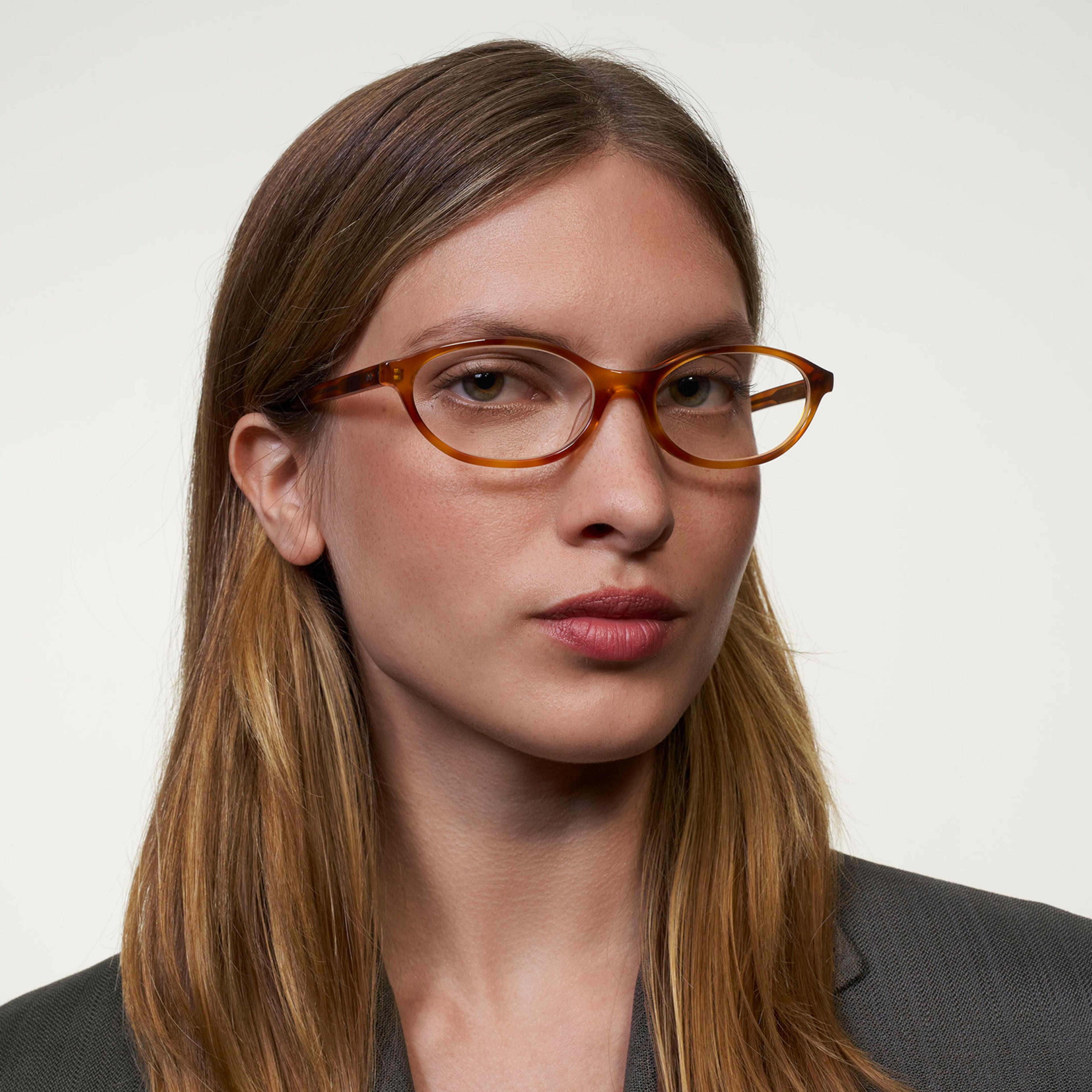Ace & Tate Glasses | Oval Acetate in Brown