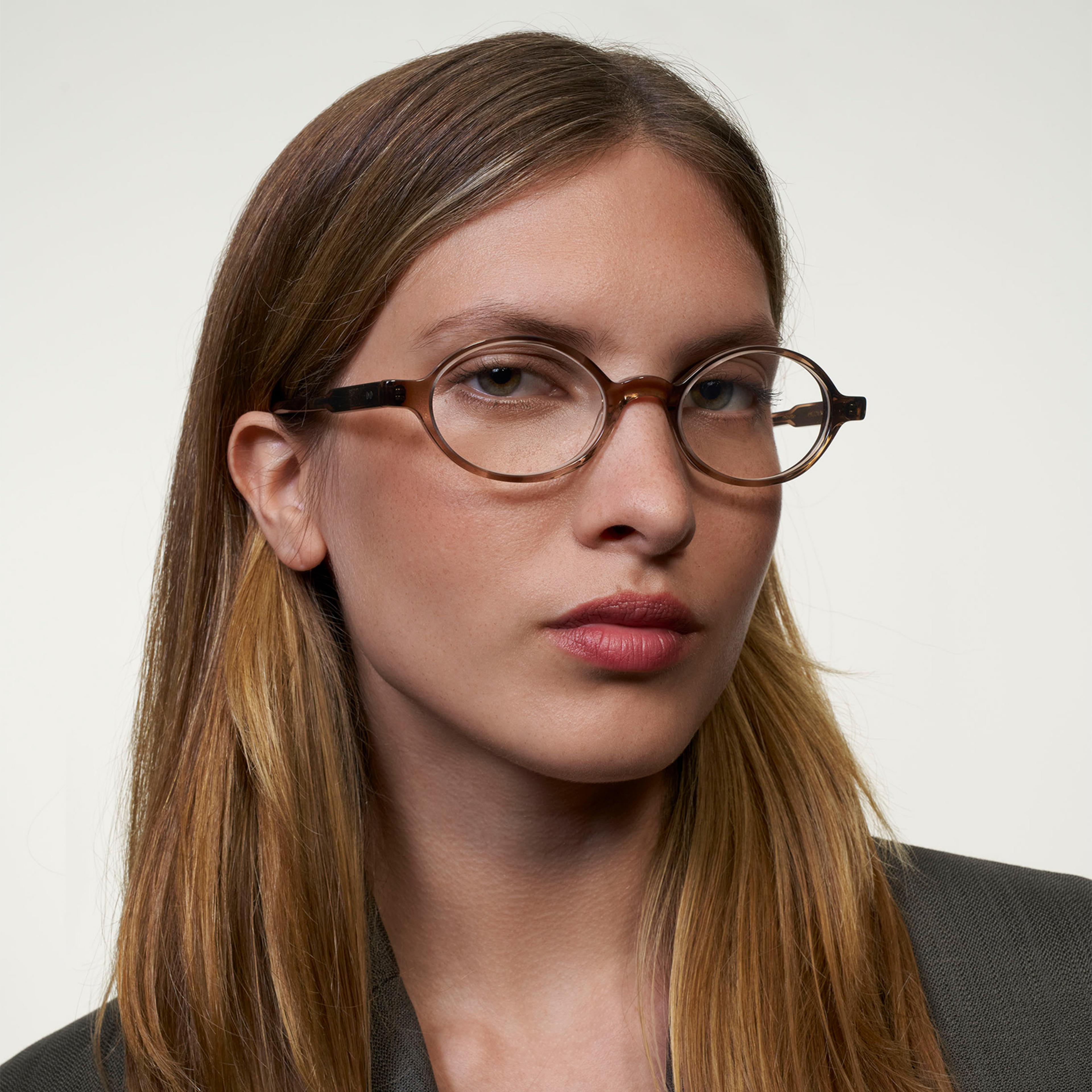 Ace & Tate Optiques | Ronde Acétate in Beige, Marron
