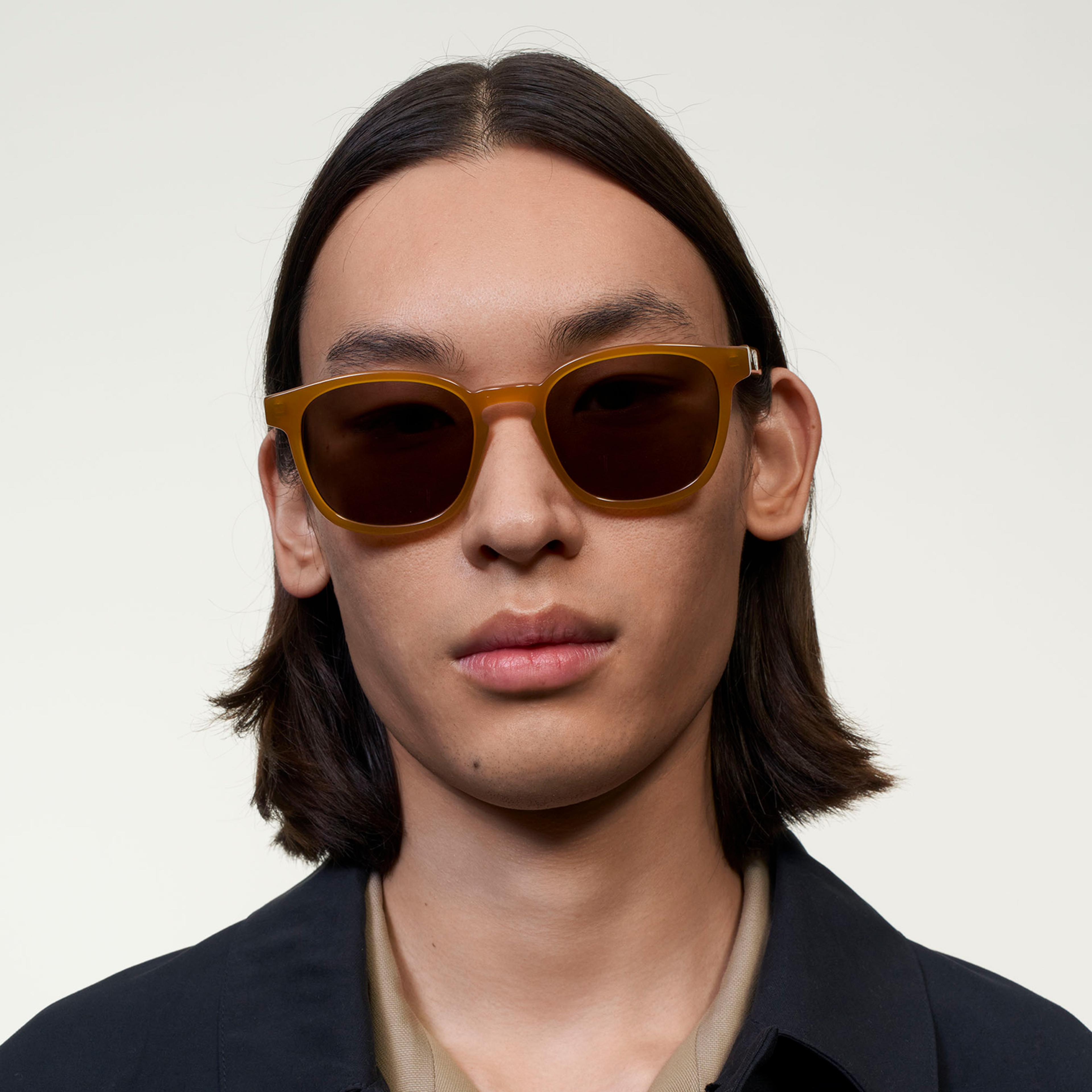 Ace & Tate Sunglasses | Square Renew bio acetate in Brown