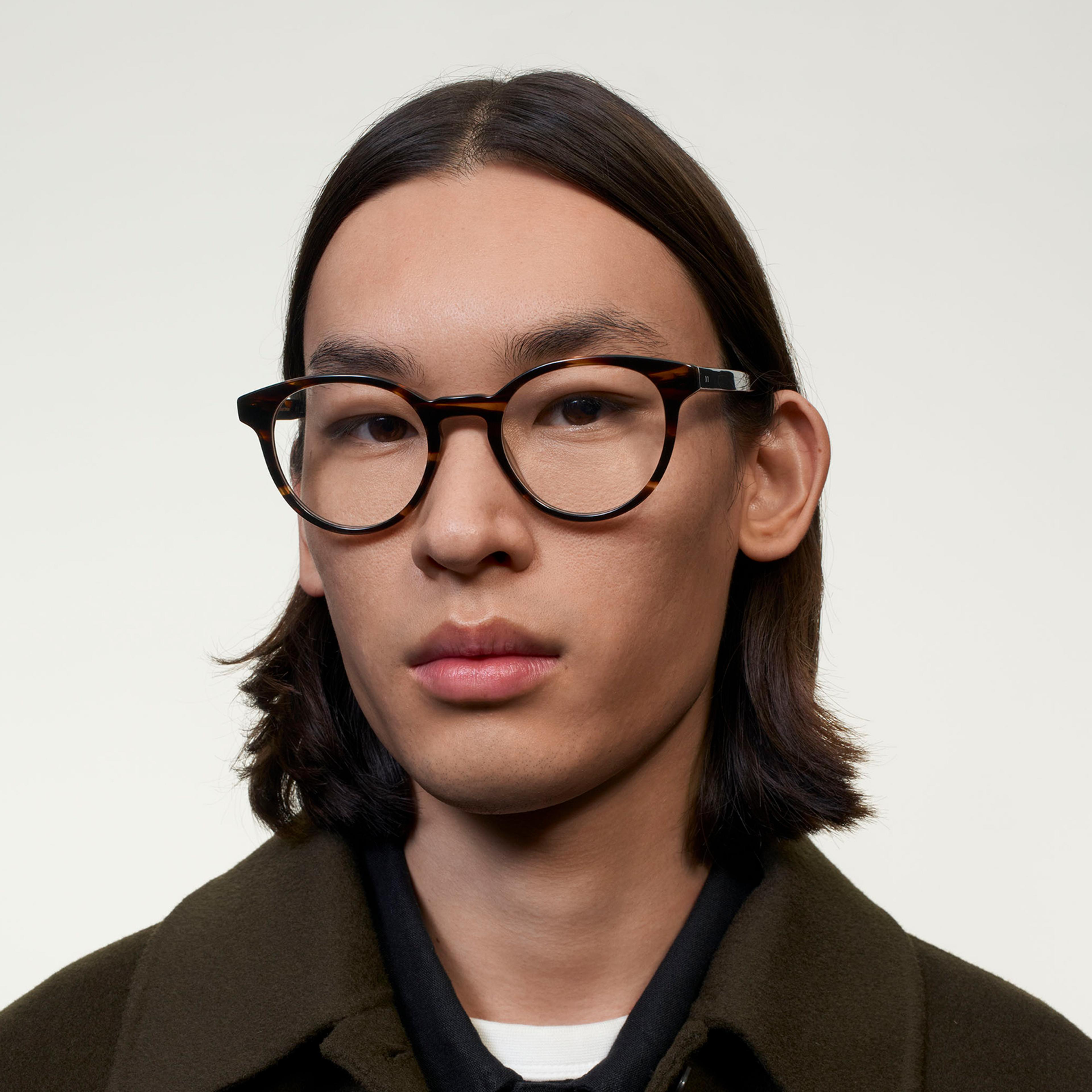 Ace & Tate Optiques | Ronde Acétate in Beige, Marron