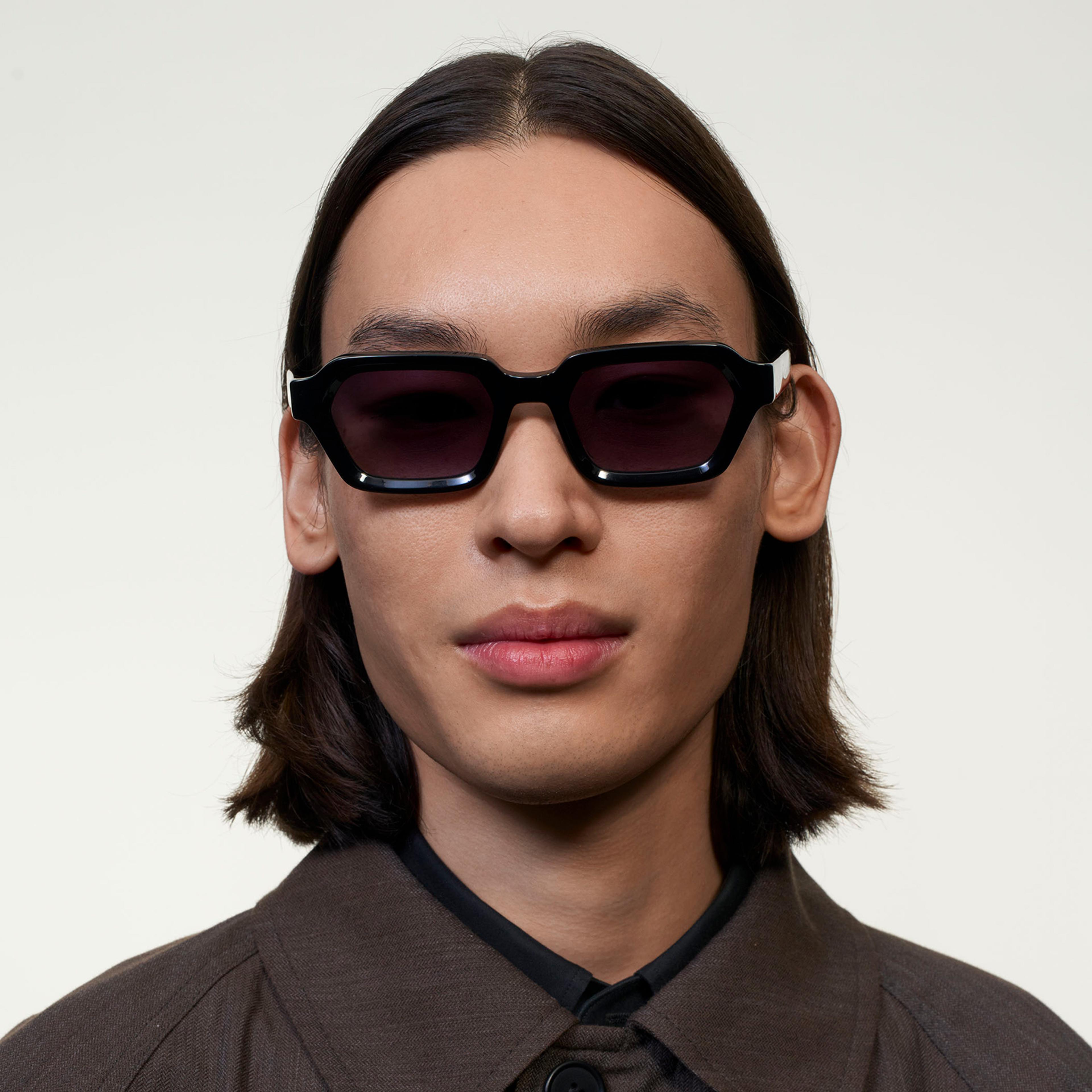 Ace & Tate Sunglasses | Rectangle Acetate in Black