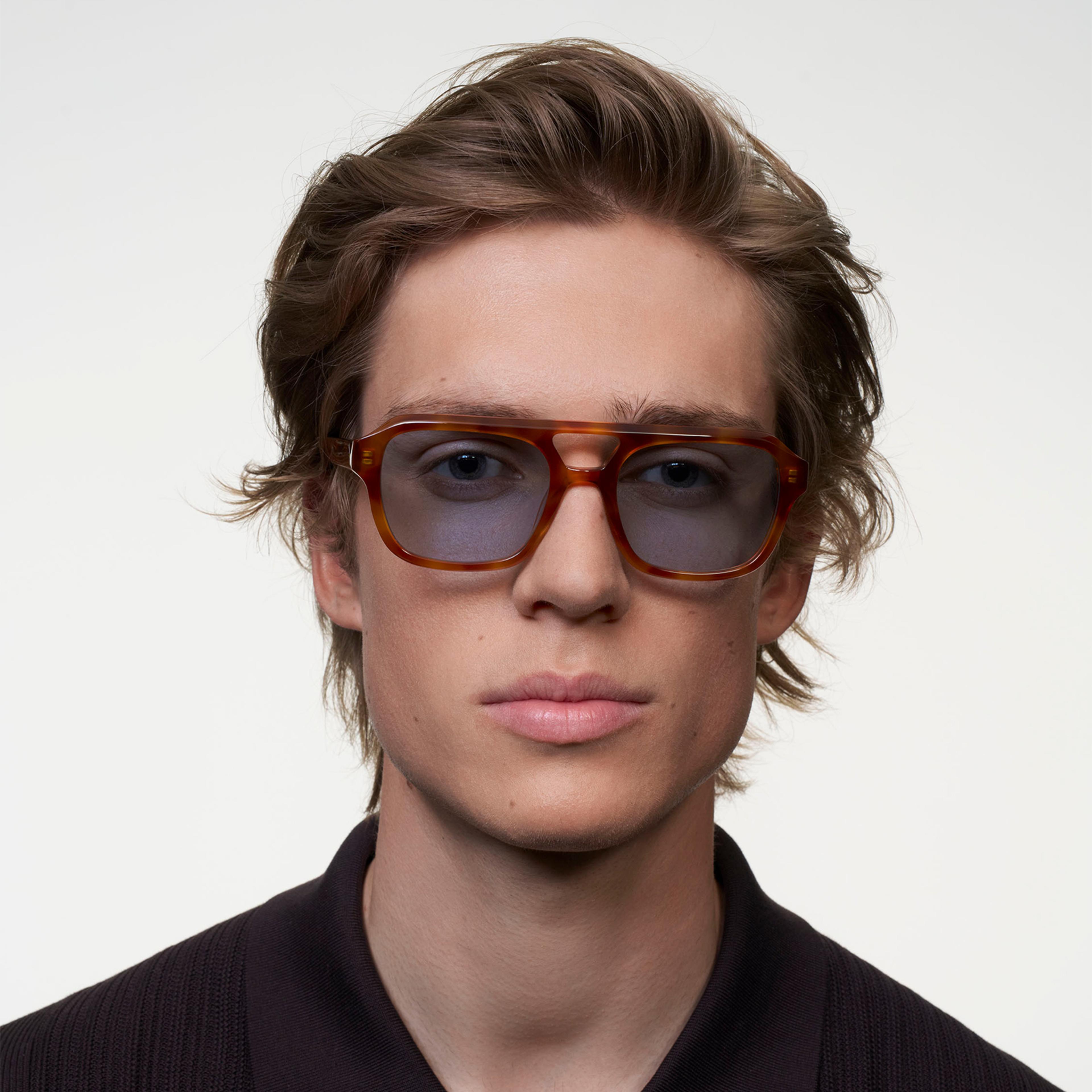 Ace & Tate Sunglasses | Square Acetate in Brown