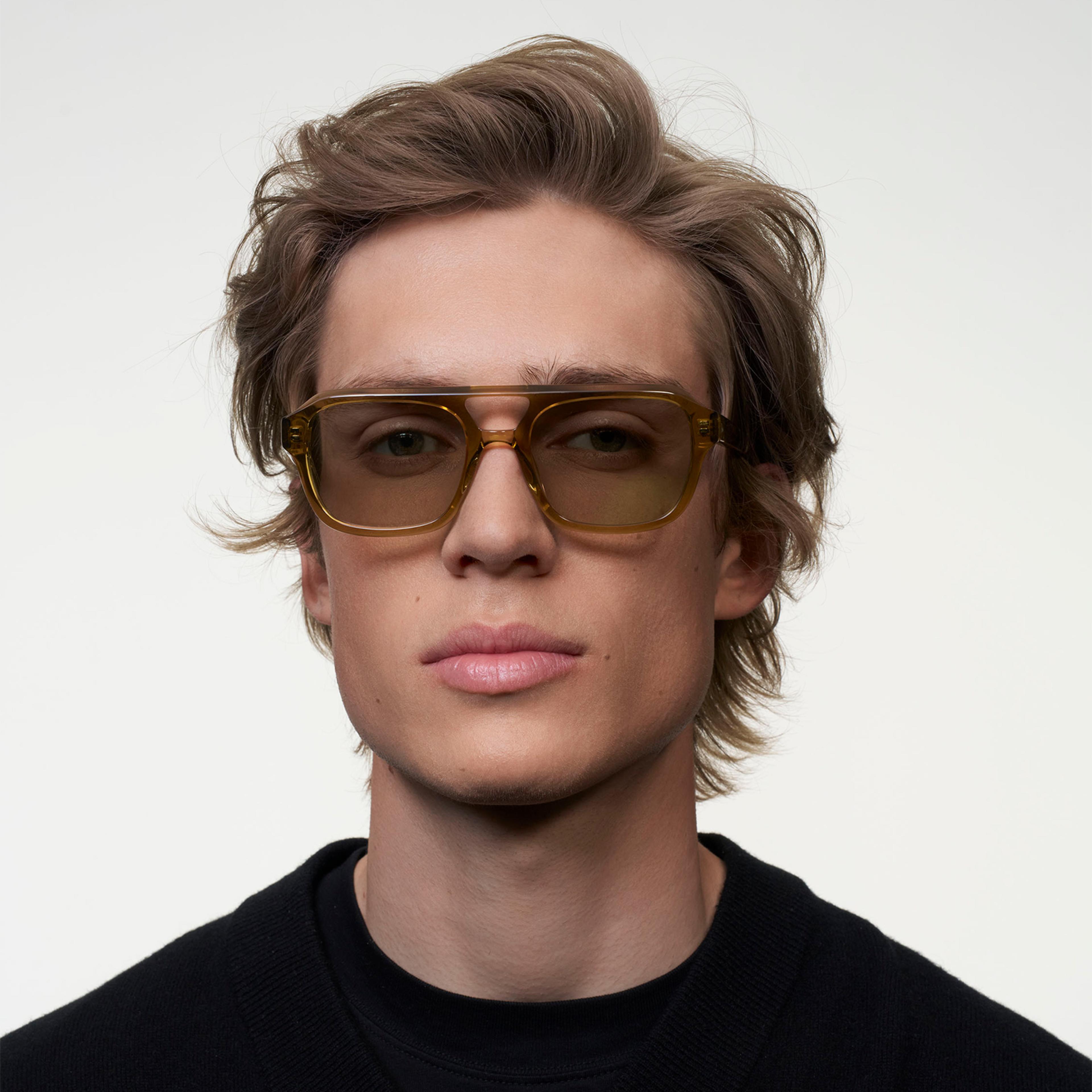 Ace & Tate Sunglasses | Square Acetate in Brown