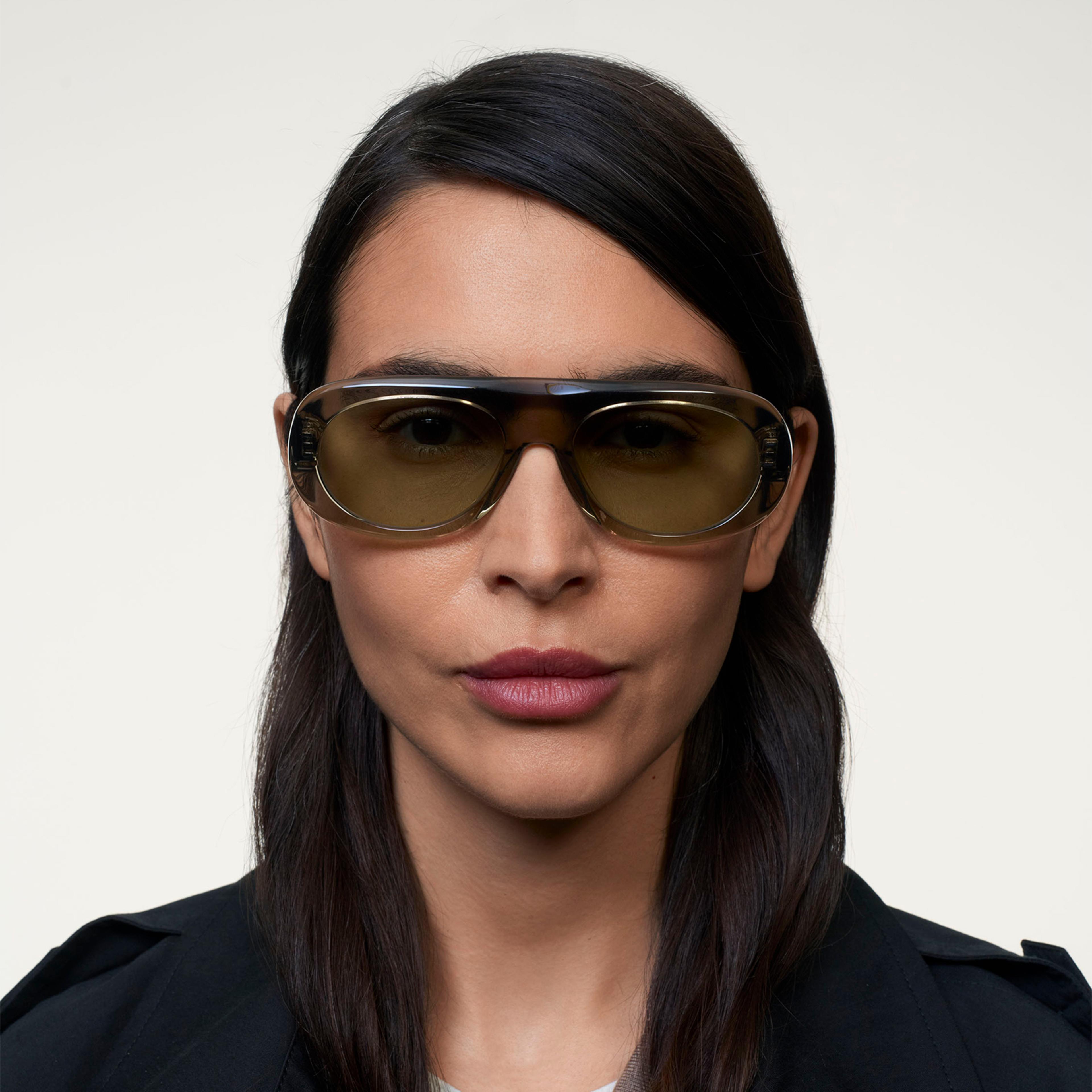 Ace & Tate Sunglasses | Round Acetate in Grey