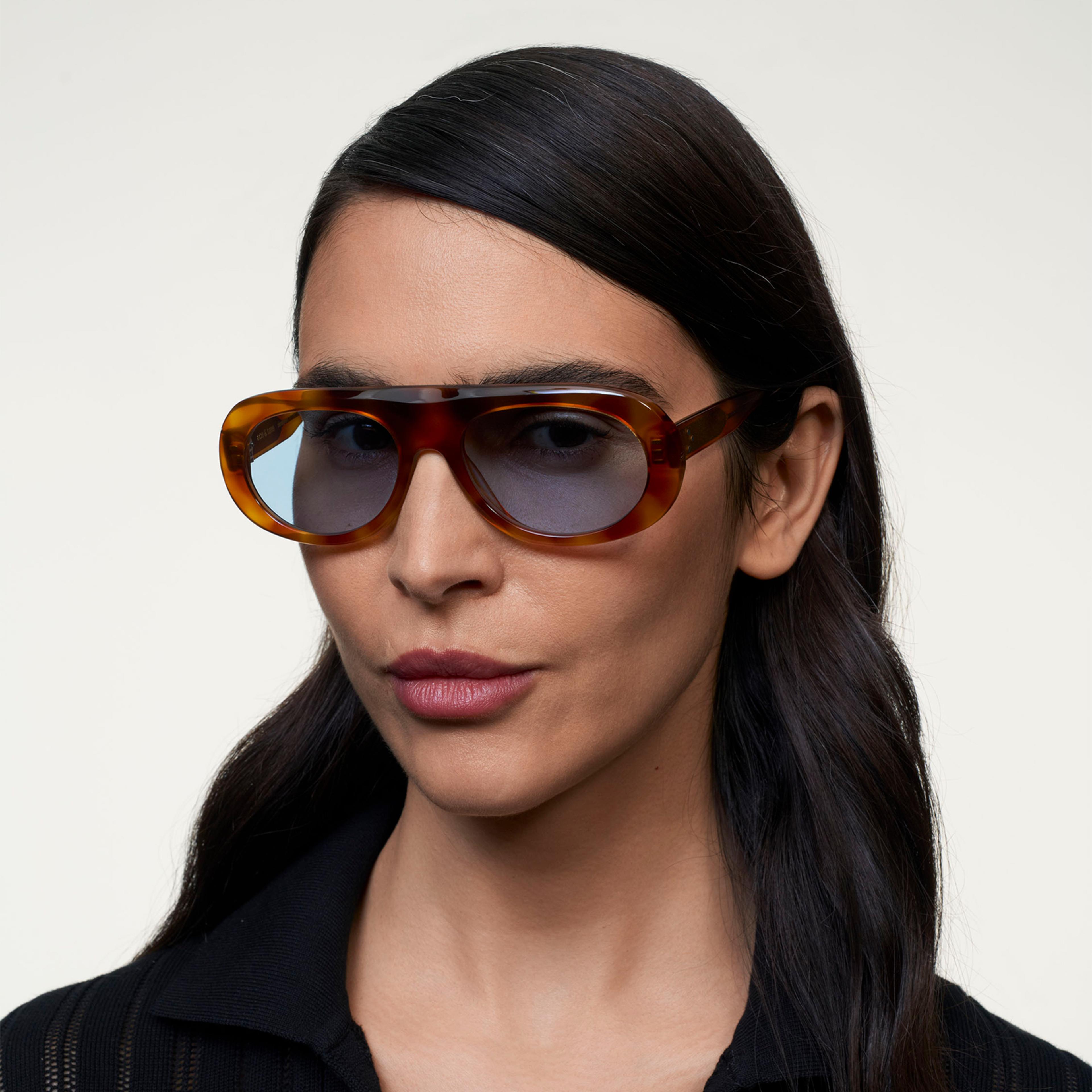 Ace & Tate Sonnenbrillen | Rund Acetat in Braun
